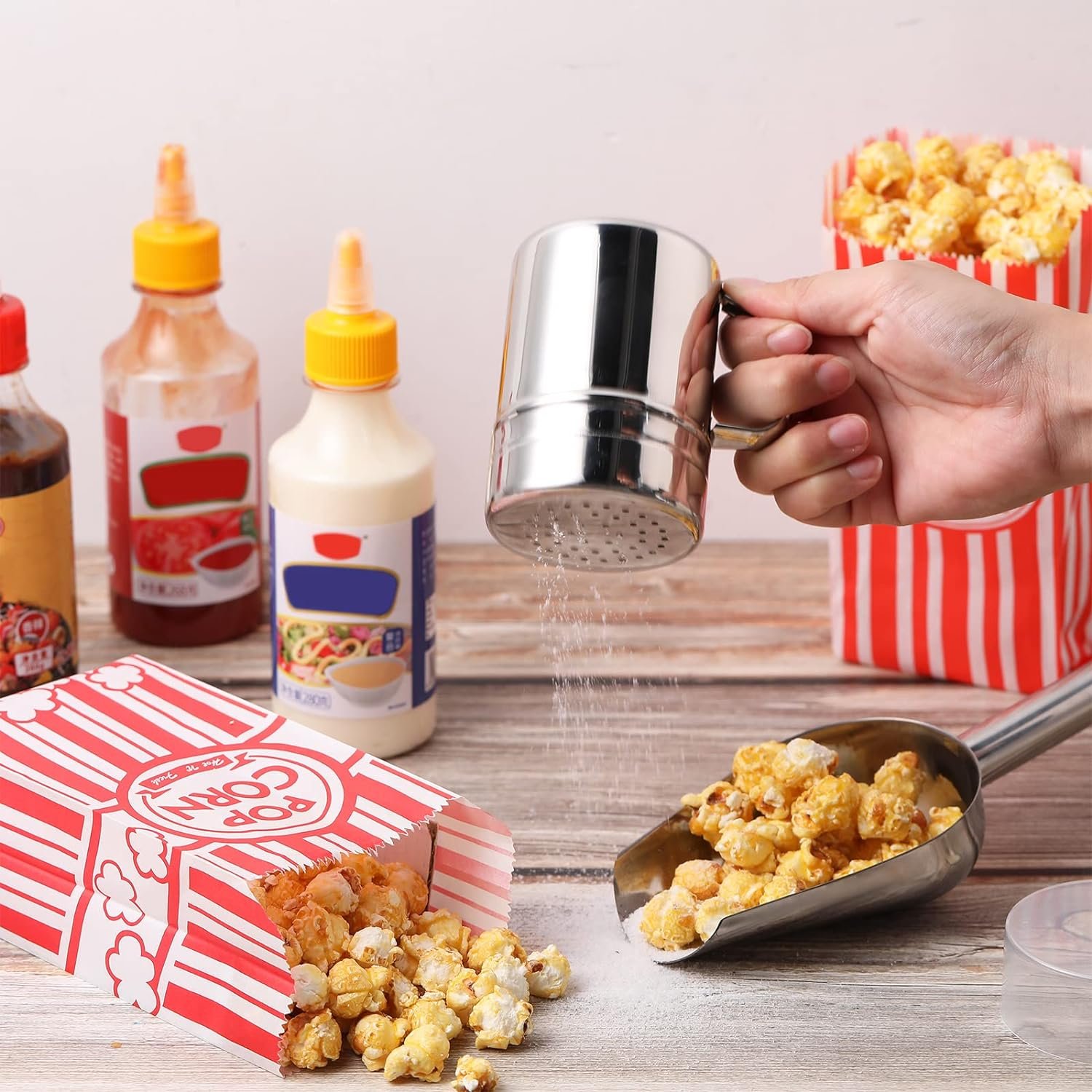 602 Pcs Popcorn Maker Supplies Set Includes 600 Popcorn Paper Bags 1 oz Popcorn Individual Bags 1 Popcorn Scoops 1 Popcorn Seasoning Dredge Shaker with Handle for Home Kitchen Movie Party Use 602 Pcs Popcorn Maker Supplies Set Includes 600 Popcorn Paper Bags 1 oz Popcorn Individual Bags 1 Popcorn Scoops 1 Popcorn Seasoning Dredge Shaker with Handle for Home Kitchen Movie Party Use