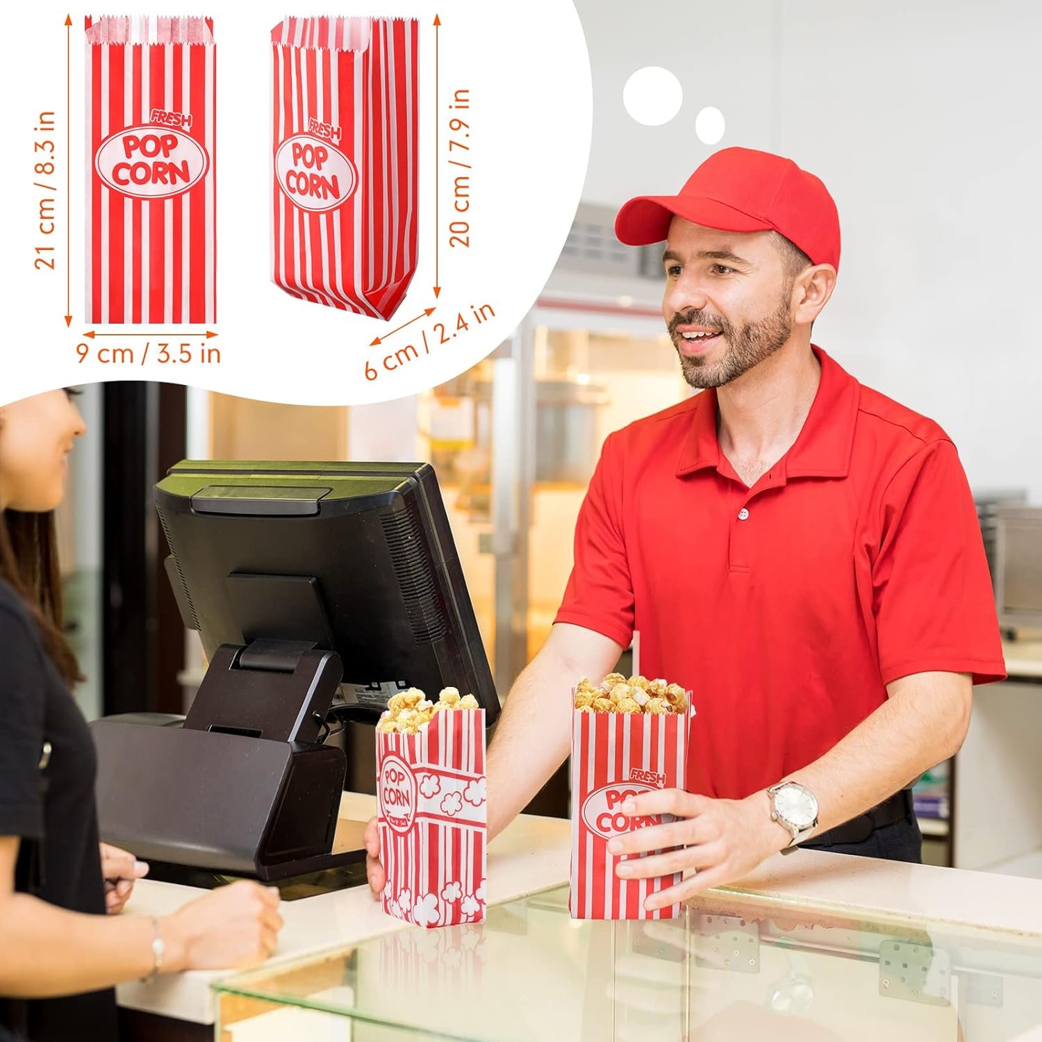 602 Pcs Popcorn Maker Supplies Set Includes 600 Popcorn Paper Bags 1 oz Popcorn Individual Bags 1 Popcorn Scoops 1 Popcorn Seasoning Dredge Shaker with Handle for Home Kitchen Movie Party Use 602 Pcs Popcorn Maker Supplies Set Includes 600 Popcorn Paper Bags 1 oz Popcorn Individual Bags 1 Popcorn Scoops 1 Popcorn Seasoning Dredge Shaker with Handle for Home Kitchen Movie Party Use