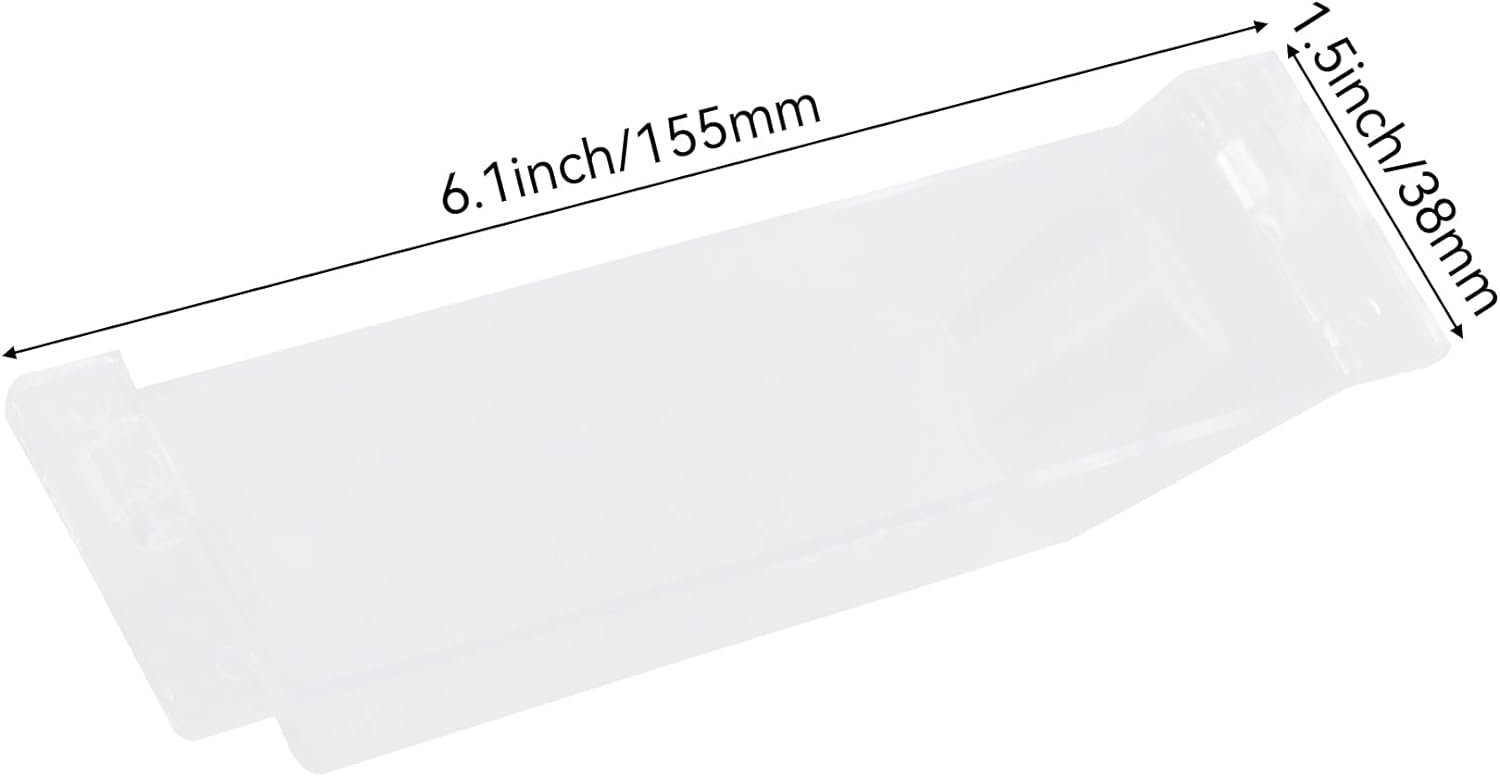 6.1x1.5inch Transparent Plastic Hood Oil Collection Universal Type Rectangle Hood Oil Cup for Kitchen