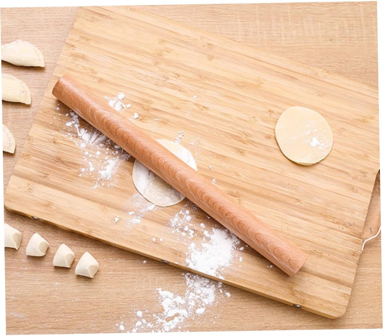 6pcs Metal Rolling Pin Wooden Dough Roller Wood Baking Supplies Cooking Wood Roller Pizza Rolling Pins Pasta Rolling Pin Pastry Wood Roller Dumpling Bamboo Mesh Pad