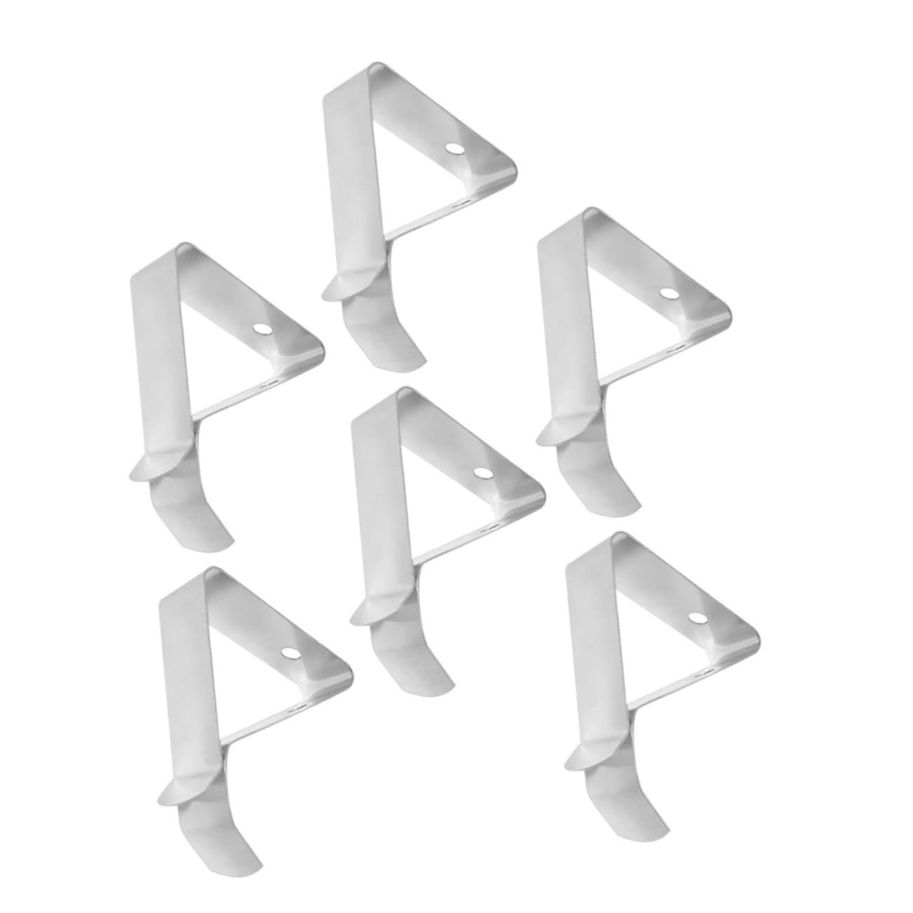 6pcs Securing Clip Barbecue Grill Probe Clip Grilling Temperature Probe Holder Metal Clips Probe Holder Smoker Food Clip Holder BBQ Tongs Coffee 304 Food Grade Stainless Steel