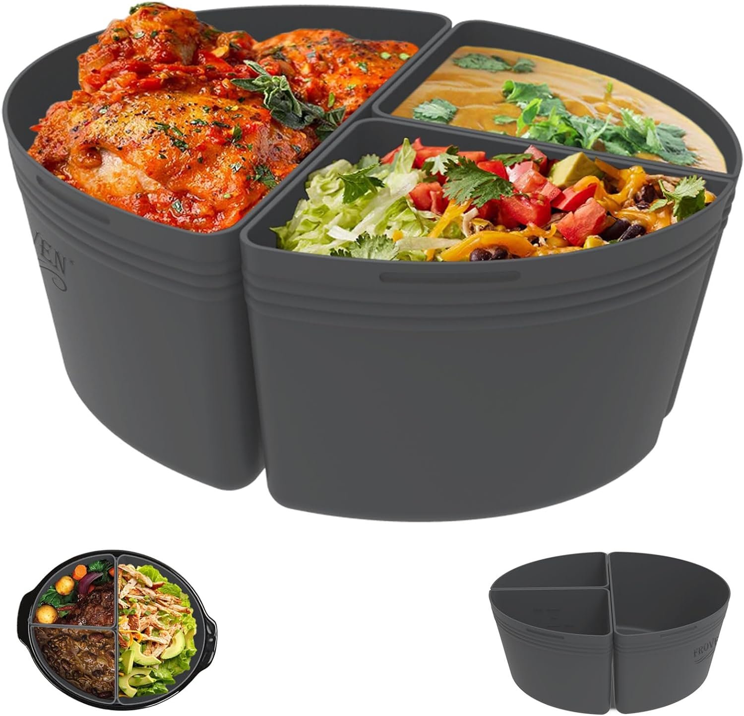 6qt-silicone-slow-cooker-dividers-compatible-crock-pot-liners-6-qt-oval-shape-leakproof-dishwasher-safe-reusable-slow-co - Cooking Appliance World