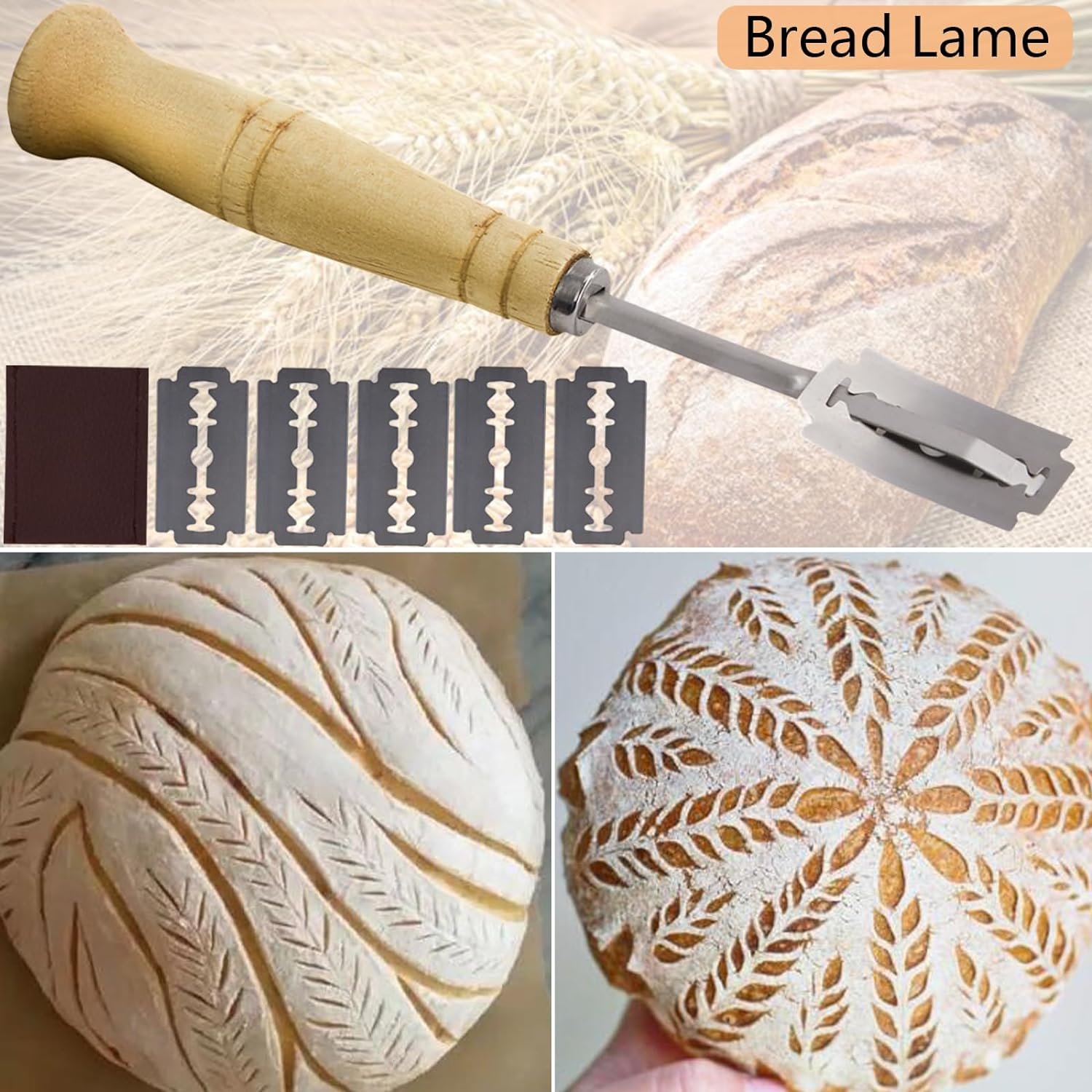 7 Set Bread Making Tools,Danish Dough Whisk,Bread Whisk,Bread Dough Whisk,Bread Scoring Tool,Bench Dough Scraper,Sourdough Bread Baking Supplies for Baking Enthusiasts