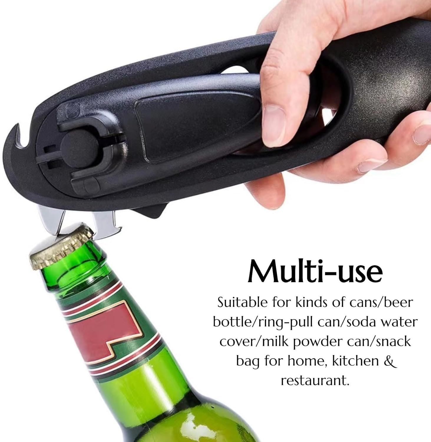 8 in 1 Can Opener Bottle Opener, Multifunction Can Opener Manual Smooth Edge, Long Handle Swing Away Manual Can Opener Suitable for Women or Seniors 8 in 1 Can Opener Bottle Opener, Multifunction Can Opener Manual Smooth Edge, Long Handle Swing Away Manual Can Opener Suitable for Women or Seniors