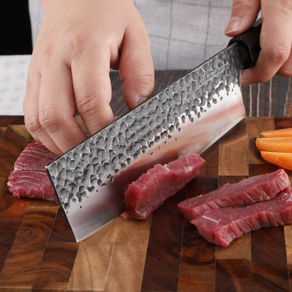 8 Inch Japanese Chef Knife, 3 Layer 9CR18MOV Clad Steel w/octagon Handle Gyuto Sushi Knife for Home Kitchen  Restaurant