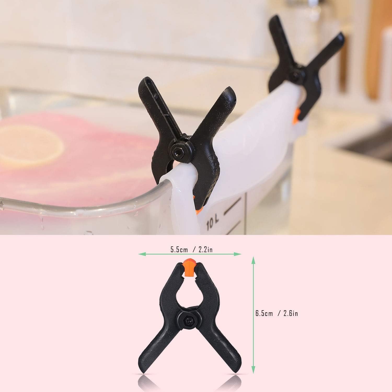 8 Pack Sous Vide Cooking Clips for Immersion Circulator Precision Cooker, Sous Vide Weights Clamps Cooker Case Compatible with Anova, ChefSteps Joule, Gramercy Kitchen, Gourmia (2.6 x 2.2 Inch)