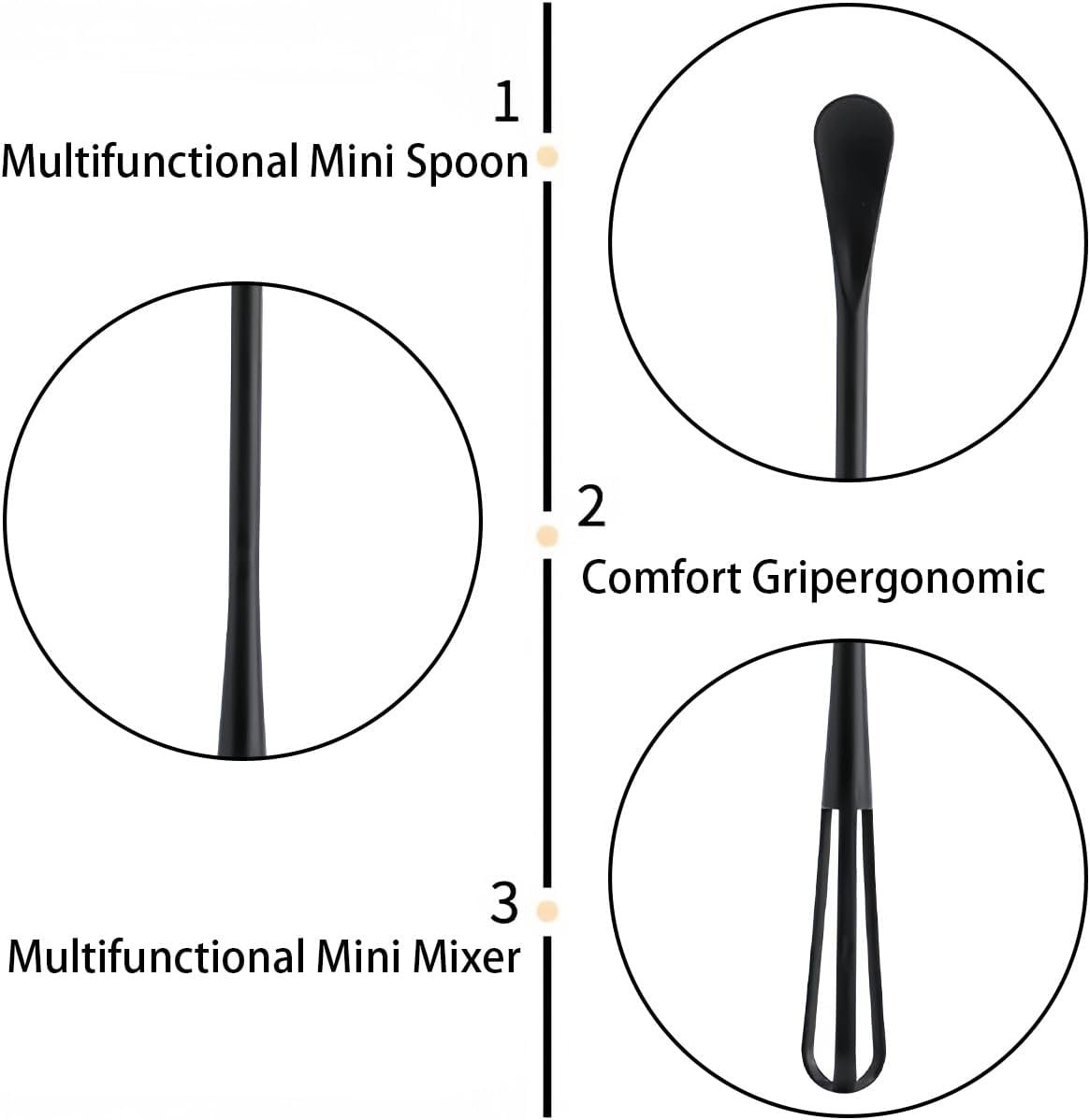 8 PCS Multifunctional Mini Whisk Mini Spoon Small Whisks 2 in 1 Whisk Utensil Mini Sugar Spoon Silcone Whisks Set Non Scratch Coated Kitchen Whisks for Cooking Blending, Baking, Beating 8 PCS Multifunctional Mini Whisk Mini Spoon Small Whisks 2 in 1 Whisk Utensil Mini Sugar Spoon Silcone Whisks Set Non Scratch Coated Kitchen Whisks for Cooking Blending, Baking, Beating