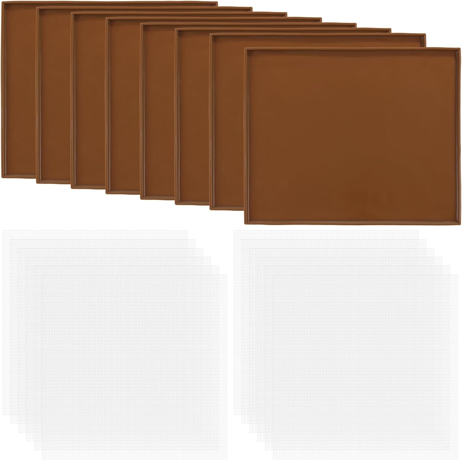 8 Pcs Silicone Dehydrator Mats 10 Pcs Mesh Screen Dehydrator Sheets Nonstick Reusable Fruit Dryer Trays for Jerky Fruit Herbs Flax Crackers Crust Tray Non Stick Dehydrator Accessories for Liquid 8 Pcs Silicone Dehydrator Mats 10 Pcs Mesh Screen Dehydrator Sheets Nonstick Reusable Fruit Dryer Trays for Jerky Fruit Herbs Flax Crackers Crust Tray Non Stick Dehydrator Accessories for Liquid