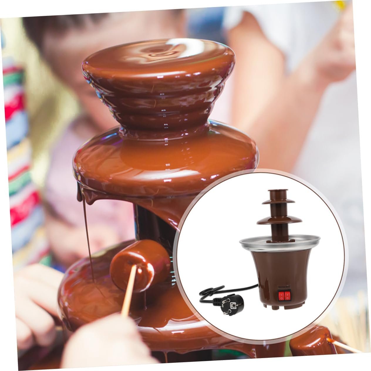 ABOOFAN Chocolate Fountain Machine Home Tools Table Top Waterfall Cheese Fondue Desktop Waterfall Tabletop Waterfall Heating Machine Home Supply Household Melting Machine Plastic ABOOFAN Chocolate Fountain Machine Home Tools Table Top Waterfall Cheese Fondue Desktop Waterfall Tabletop Waterfall Heating Machine Home Supply Household Melting Machine Plastic