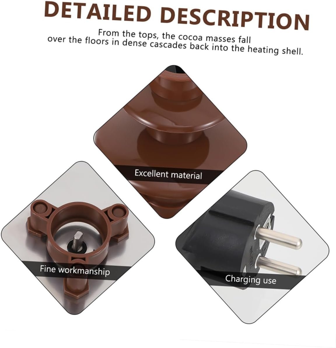 ABOOFAN Chocolate Fountain Machine Home Tools Table Top Waterfall Cheese Fondue Desktop Waterfall Tabletop Waterfall Heating Machine Home Supply Household Melting Machine Plastic ABOOFAN Chocolate Fountain Machine Home Tools Table Top Waterfall Cheese Fondue Desktop Waterfall Tabletop Waterfall Heating Machine Home Supply Household Melting Machine Plastic