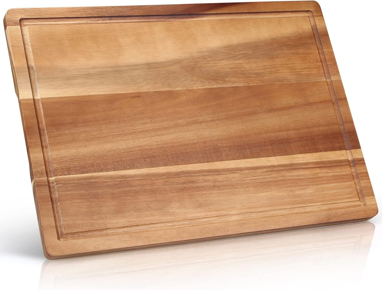 Acacia Wood Cutting Boards for Kitchen Rectangle Large Charcuterie Boards Best Wooden Chopping Board Butcher Block Serving Cheese Borad Meat Cutting Carving Board Charcuterie Platter Tray for Food