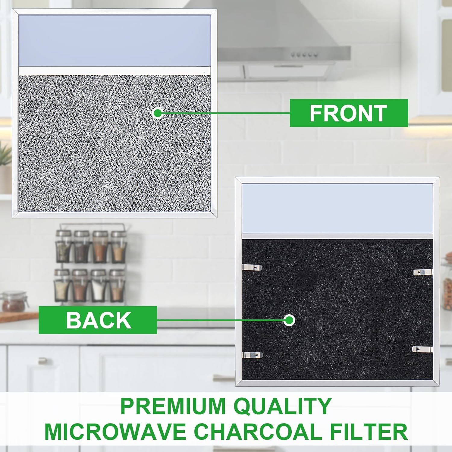 ACL9175 Range hood Filter Aluminum Filter with Light Lens 11-1/2 X 11-3/4 X 3/8,for whirlpool range hood filter WP8190232, Broan R610045, R610050, Estate 883093, 883103, 883149,