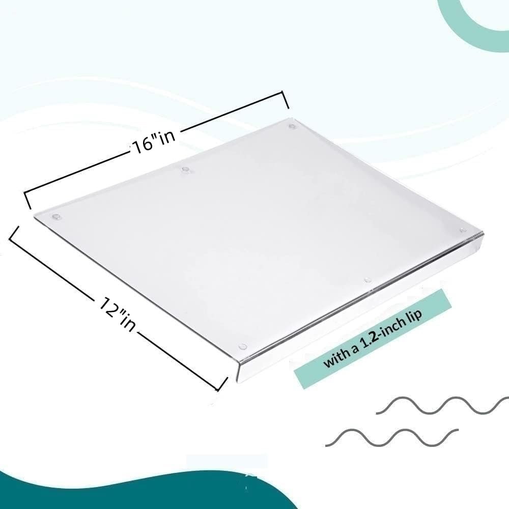 Acrylic Cutting Boards For Kitchen Counter,16 x 12 inch Clear Chopping Board Non Slip Cutting Boards For Kitchen Cutting Board With Lip For Counter Countertop Protector Home Restaurant