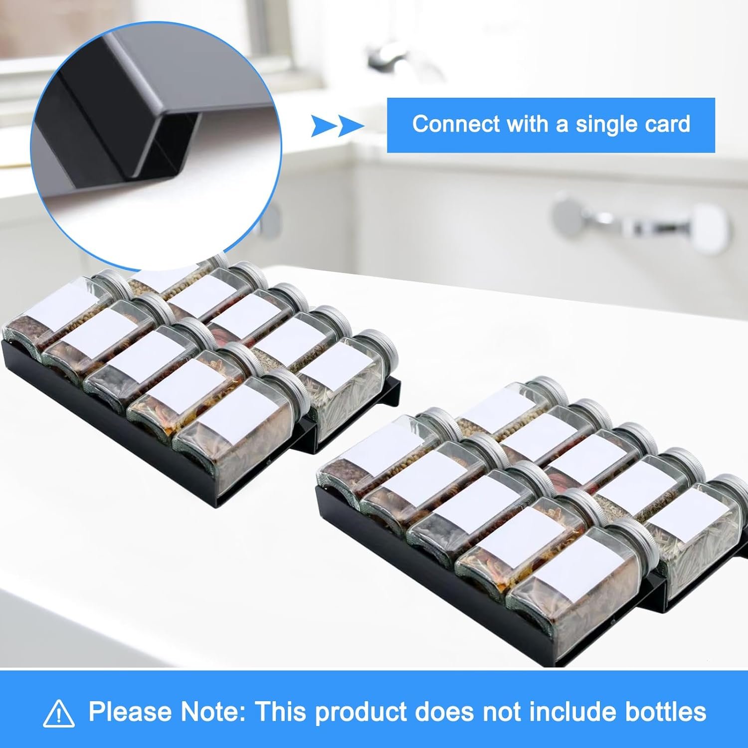 Acrylic Kitchen Spice Rack,Acrylic Spice Drawer Organizer,4 Tier- 1 Set,with 160 Labels,Organize and Display Your Spices,and Seasonings(Jars not included) Acrylic Kitchen Spice Rack,Acrylic Spice Drawer Organizer,4 Tier- 1 Set,with 160 Labels,Organize and Display Your Spices,and Seasonings(Jars not included)