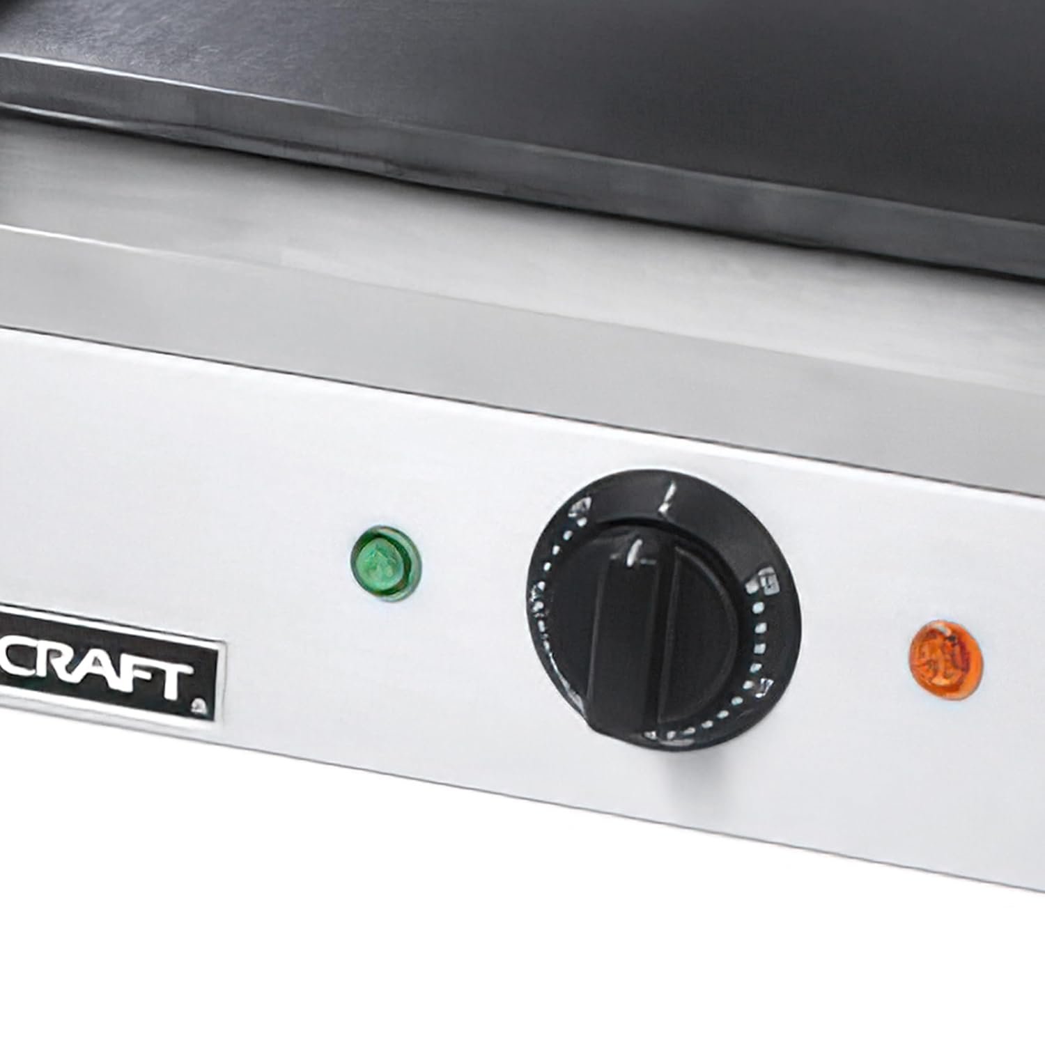 Adcraft SG-811E/F Smooth Electric Panini Grill, Panini Press with Cast Iron Smooth Flat Plates, Stainless Steel, 1750-Watts, 120v, NSF