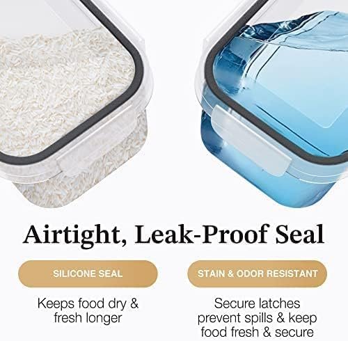 Airtight Food Storage Containers for Kitchen Organization 7 PC - Plastic Food Canisters with Lids, Labels, Marker  Spoons for Pantry Organization and Storage - Cereal, Flour and Sugar Containers