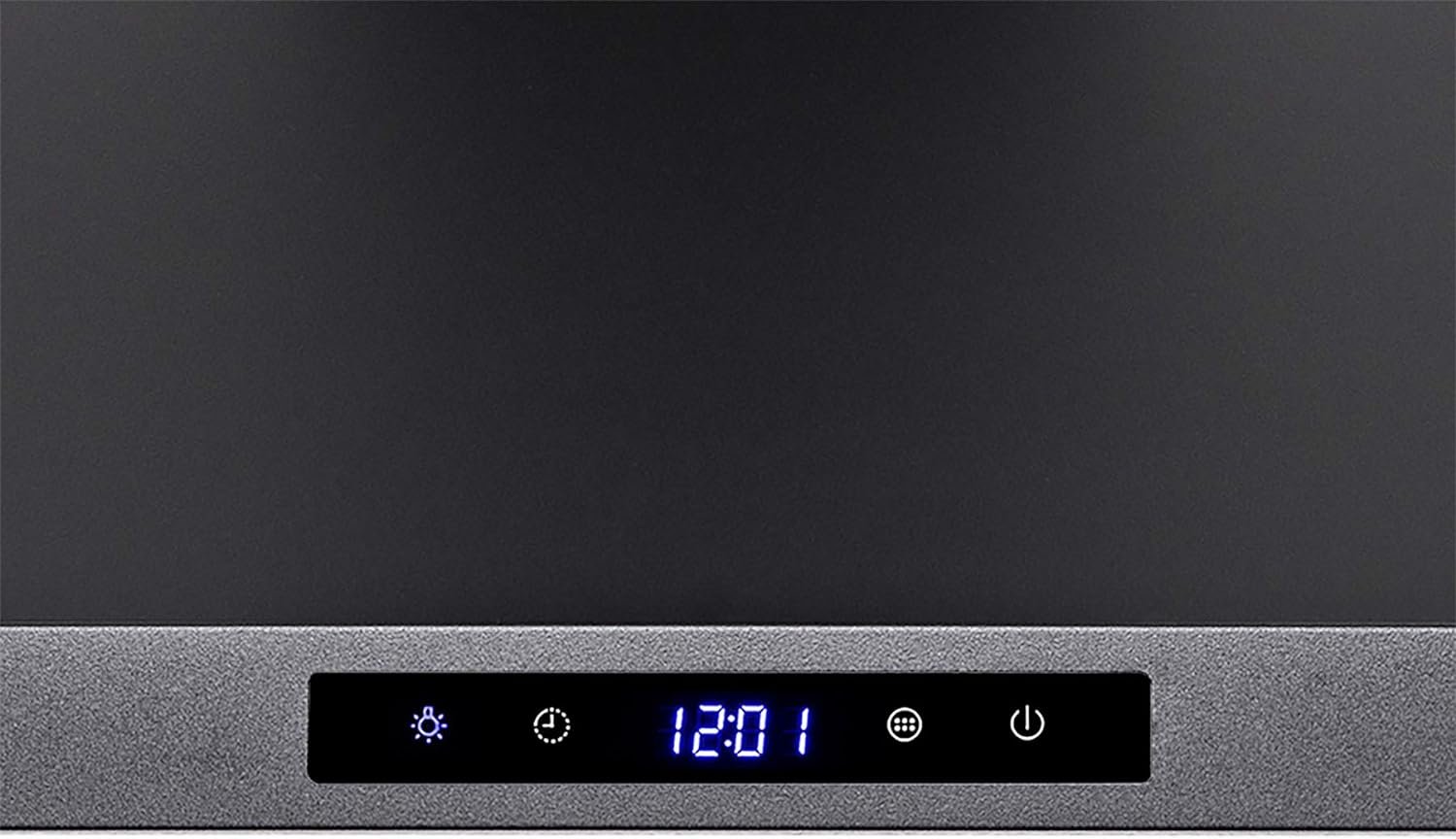 AKDY Convertible Kitchen Wall Mount Range Hood in Black Painted Stainless Steel with Lights and Carbon Filters (30 in.)