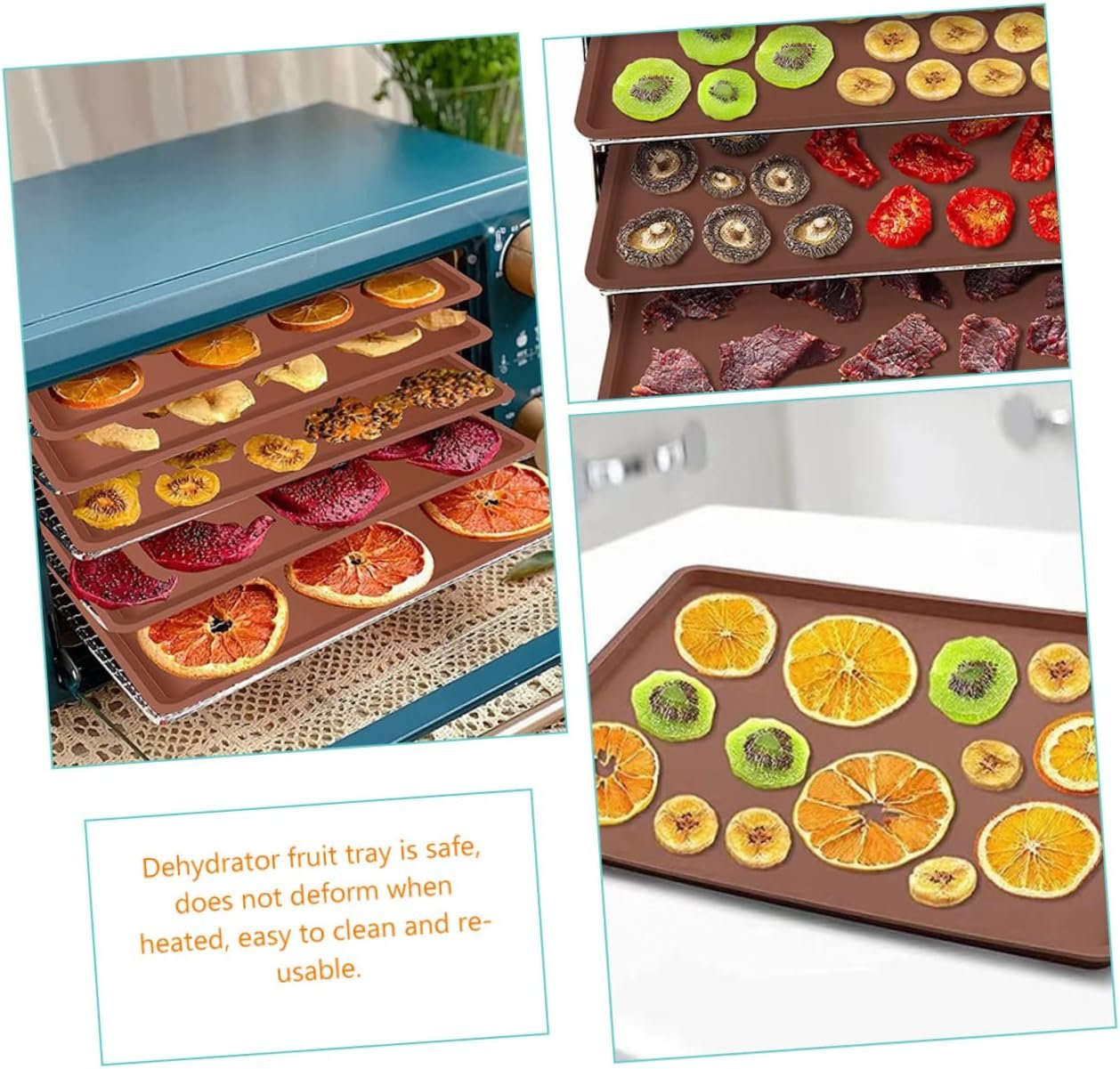 Alipis 9 Pcs Dryer Silicone Mat Dryer Mats Silicone Tray Dehydrator Trays Dehydrators for Food Non Stick Baking Pan Silicone Baking Pan Meat Dehydrator Fruit Dehydration Tray