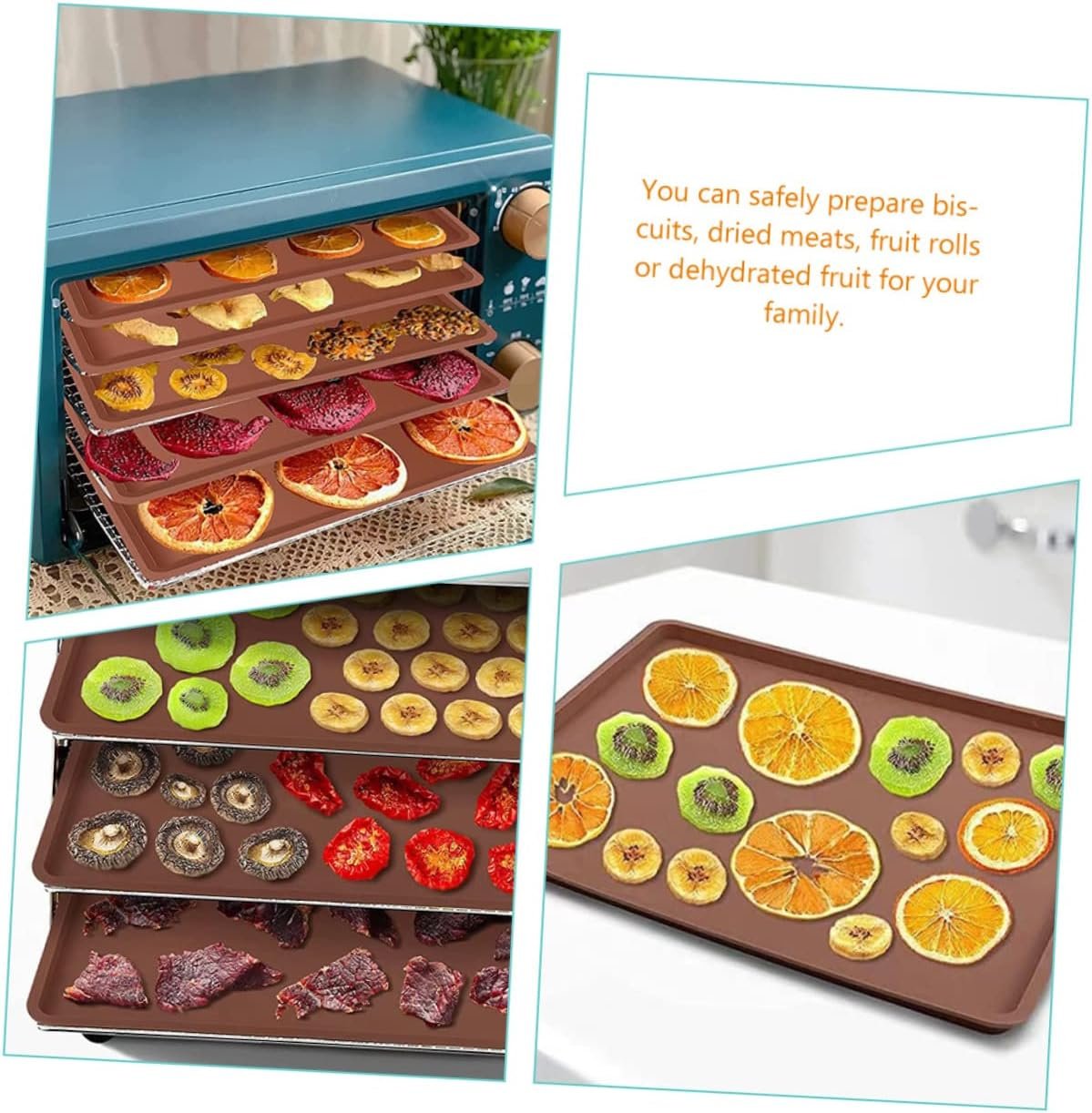 Alipis 9 Pcs Dryer Silicone Mat Dryer Mats Silicone Tray Dehydrator Trays Dehydrators for Food Non Stick Baking Pan Silicone Baking Pan Meat Dehydrator Fruit Dehydration Tray