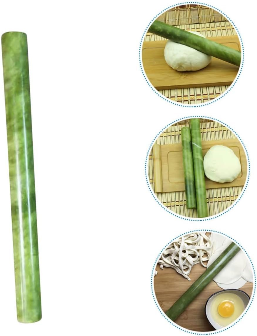 Alipis Jade Rolling Pin Pasta Tools Dumpling Rolling Pin Jade Stone Roller Wooden Rolling Stick Rolling Pin Small Kids Tools Dumplings Fudge Rolling Pin for Clay Food Child French Marble