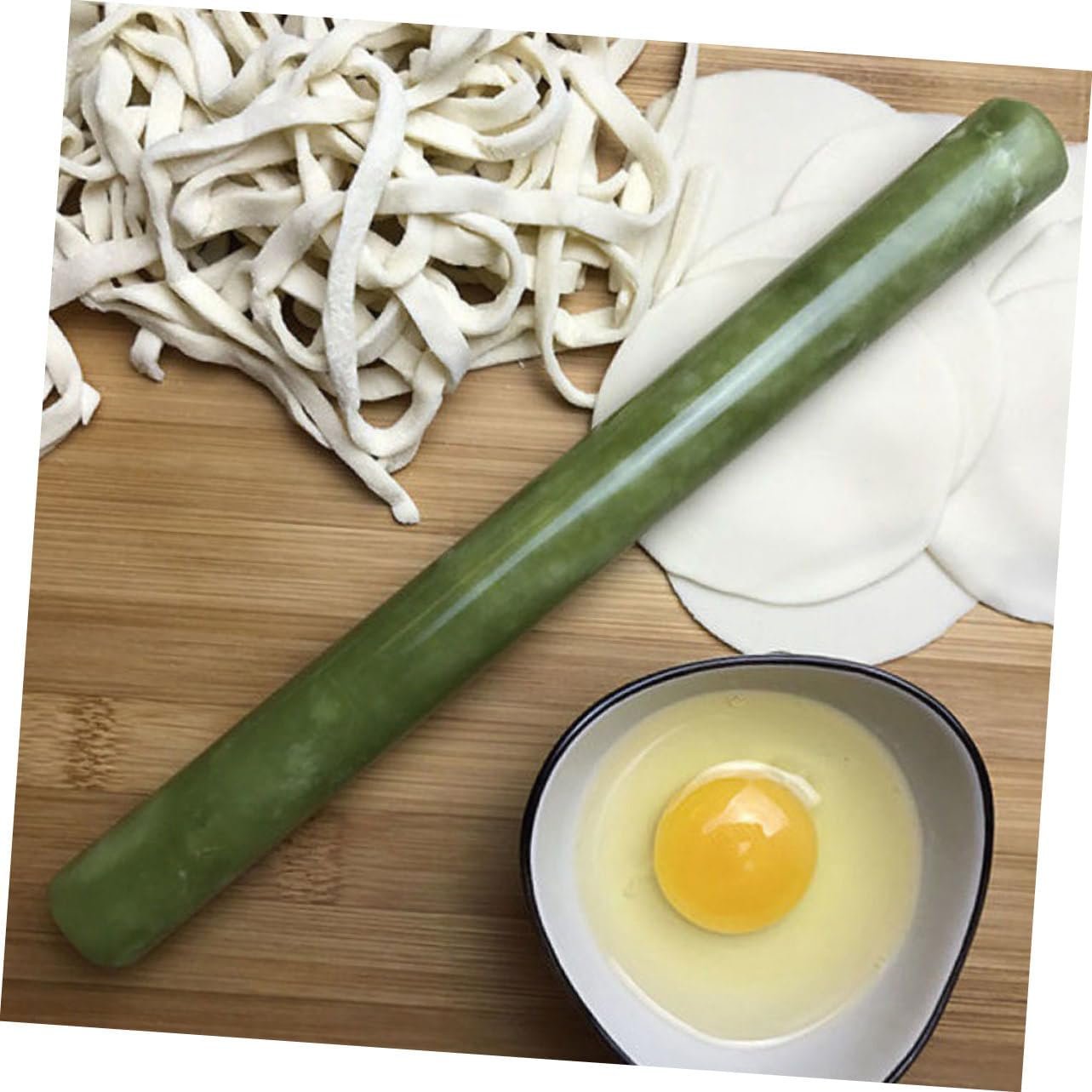 Alipis Jade Rolling Pin Pasta Tools Dumpling Rolling Pin Jade Stone Roller Wooden Rolling Stick Rolling Pin Small Kids Tools Dumplings Fudge Rolling Pin for Clay Food Child French Marble