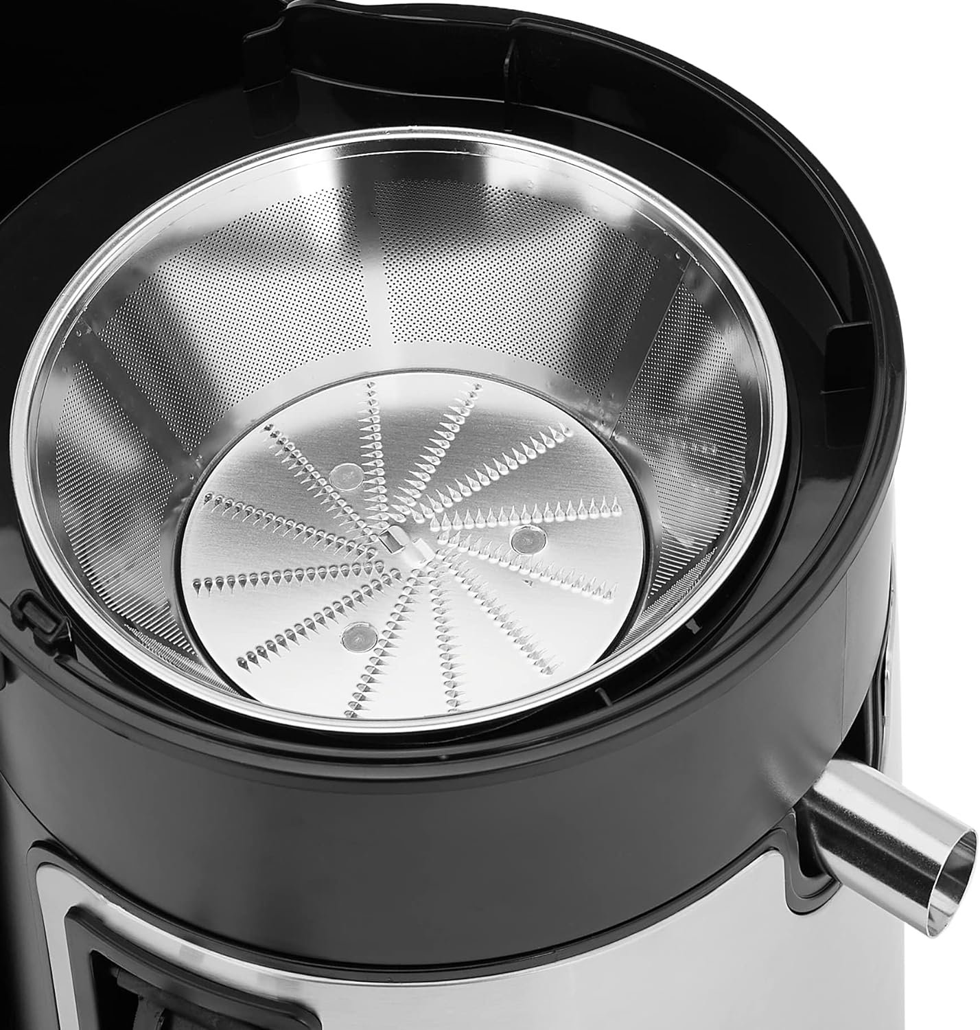 Amazon Basics Wide-Mouth, 2 speed centrifugal juicer, Black, 33.8 ounce / 1000 ML