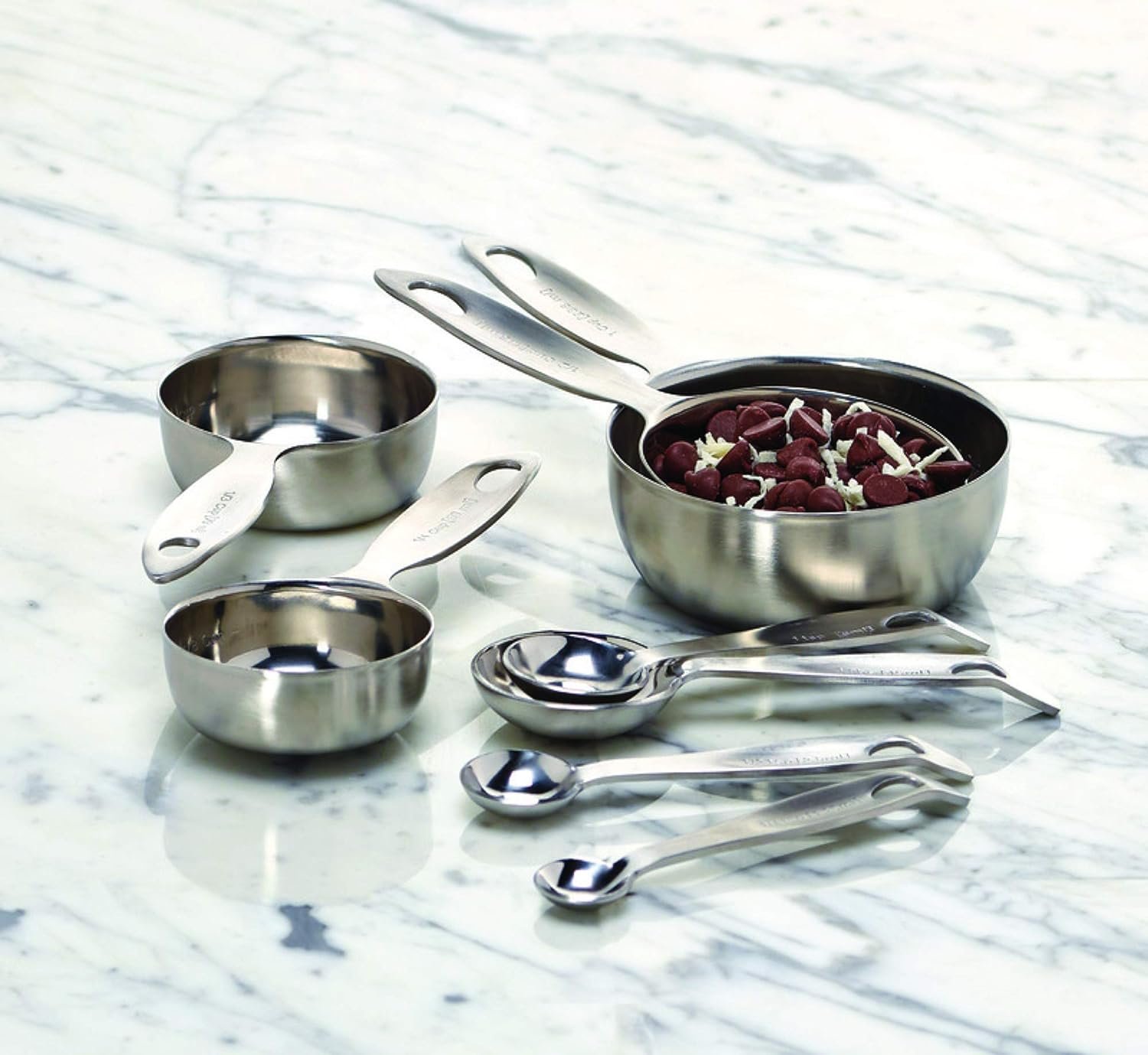 Amco Advanced Performance Measuring Cups Baking Supplies, Multisizes, Silver