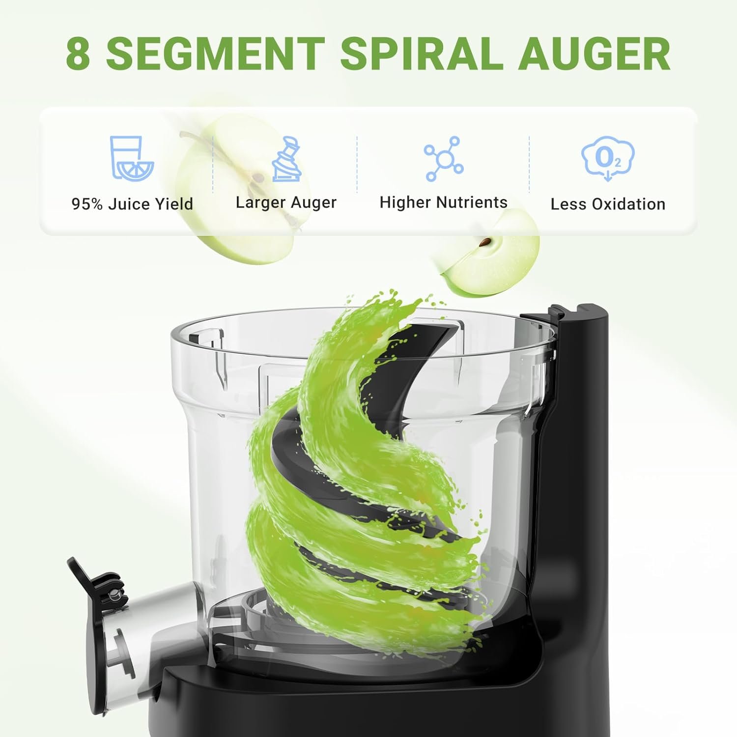 AMZCHEF Cold Press Juicer - Juicer Machine with Large Feed Chute for Whole Fruits and Vegetables - Durable Stainless Steel Masticating Juicer, Large Auger, Double Strainers (sliver) AMZCHEF Cold Press Juicer - Juicer Machine with Large Feed Chute for Whole Fruits and Vegetables - Durable Stainless Steel Masticating Juicer, Large Auger, Double Strainers (sliver)