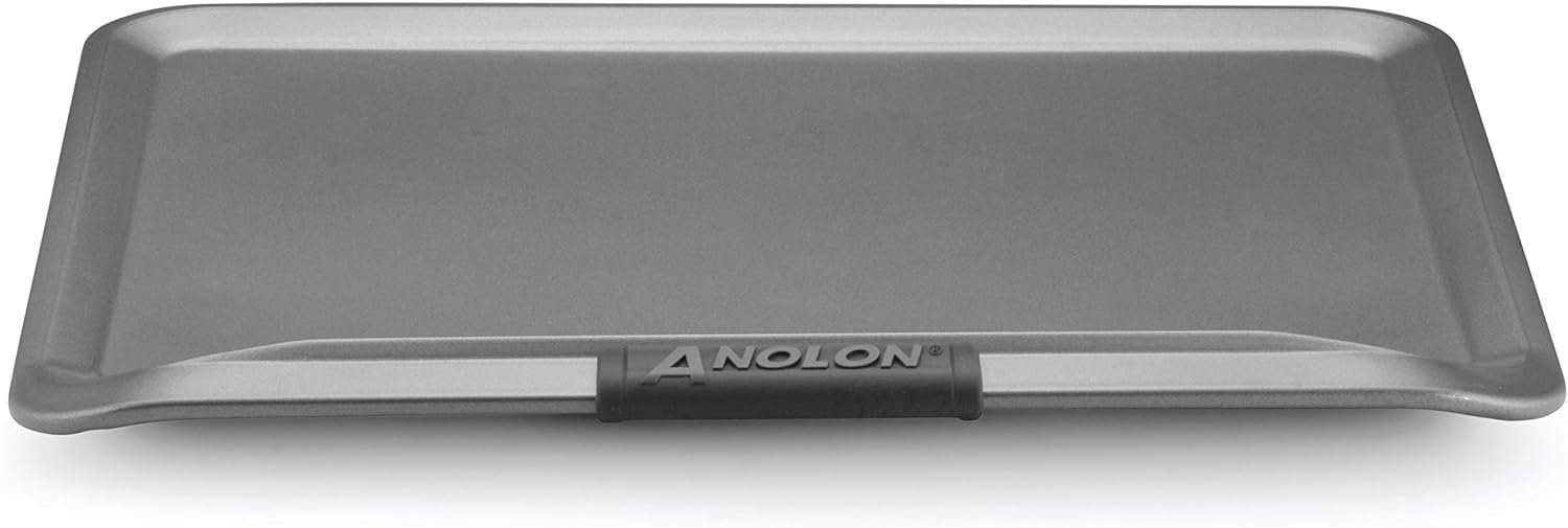 Anolon Advanced Nonstick Bakeware with Grips, Nonstick Cookie Sheet / Baking Sheet - 14 Inch x 16 Inch, Gray,54717 Anolon Advanced Nonstick Bakeware with Grips, Nonstick Cookie Sheet / Baking Sheet - 14 Inch x 16 Inch, Gray,54717