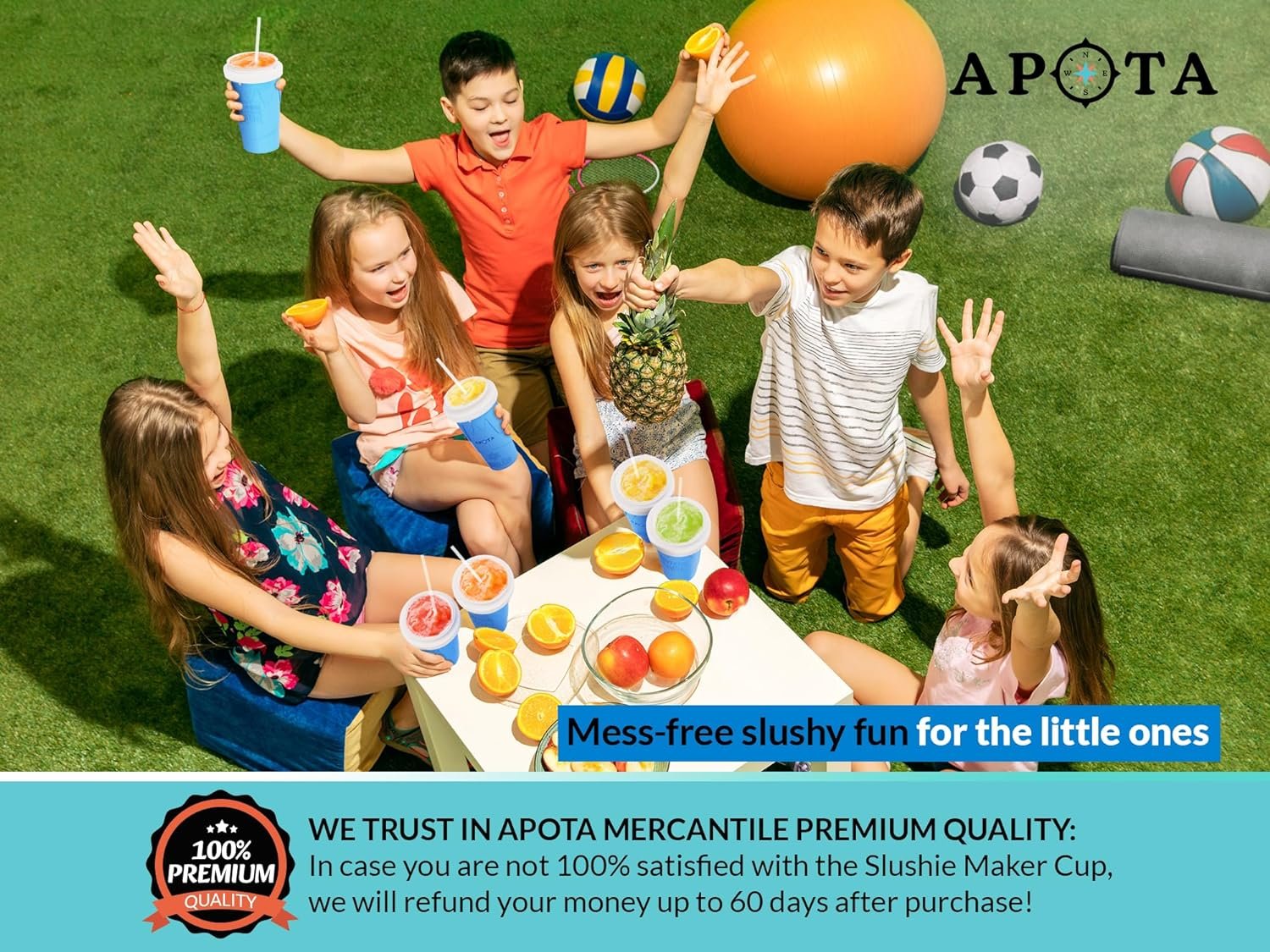 APOTA Mercantile Slushie Maker Cup - Chill Sip Delightfully with this Portable Easy-to-Use Frozen Drink Blender - Quench Your Thirst with Refreshing Slushies APOTA Mercantile Slushie Maker Cup - Chill Sip Delightfully with this Portable Easy-to-Use Frozen Drink Blender - Quench Your Thirst with Refreshing Slushies