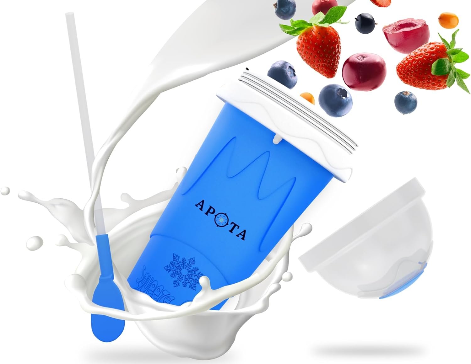 APOTA Mercantile Slushie Maker Cup - Chill Sip Delightfully with this Portable Easy-to-Use Frozen Drink Blender - Quench Your Thirst with Refreshing Slushies APOTA Mercantile Slushie Maker Cup - Chill Sip Delightfully with this Portable Easy-to-Use Frozen Drink Blender - Quench Your Thirst with Refreshing Slushies