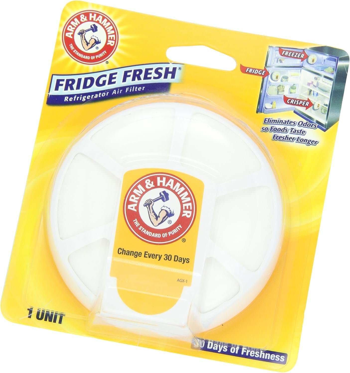 Arm  Hammer Fridge Fresh Refrigerator Air Filter, Eliminates Odors-4 Total Air Filters