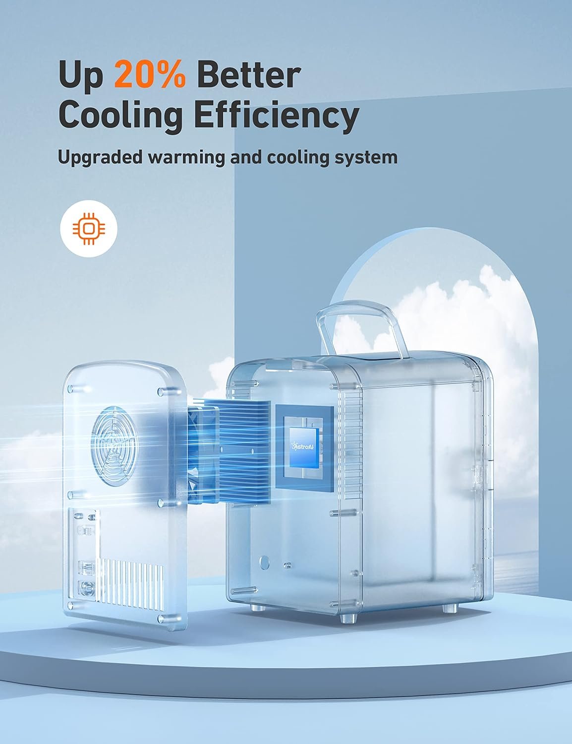 AstroAI Mini Fridge, 4 Liter/6 Can AC/DC Portable Thermoelectric Cooler Refrigerators for Christmass Day Gift, Skincare, Beverage, Food, Home, Office and Car, ETL Listed (Light Pink)