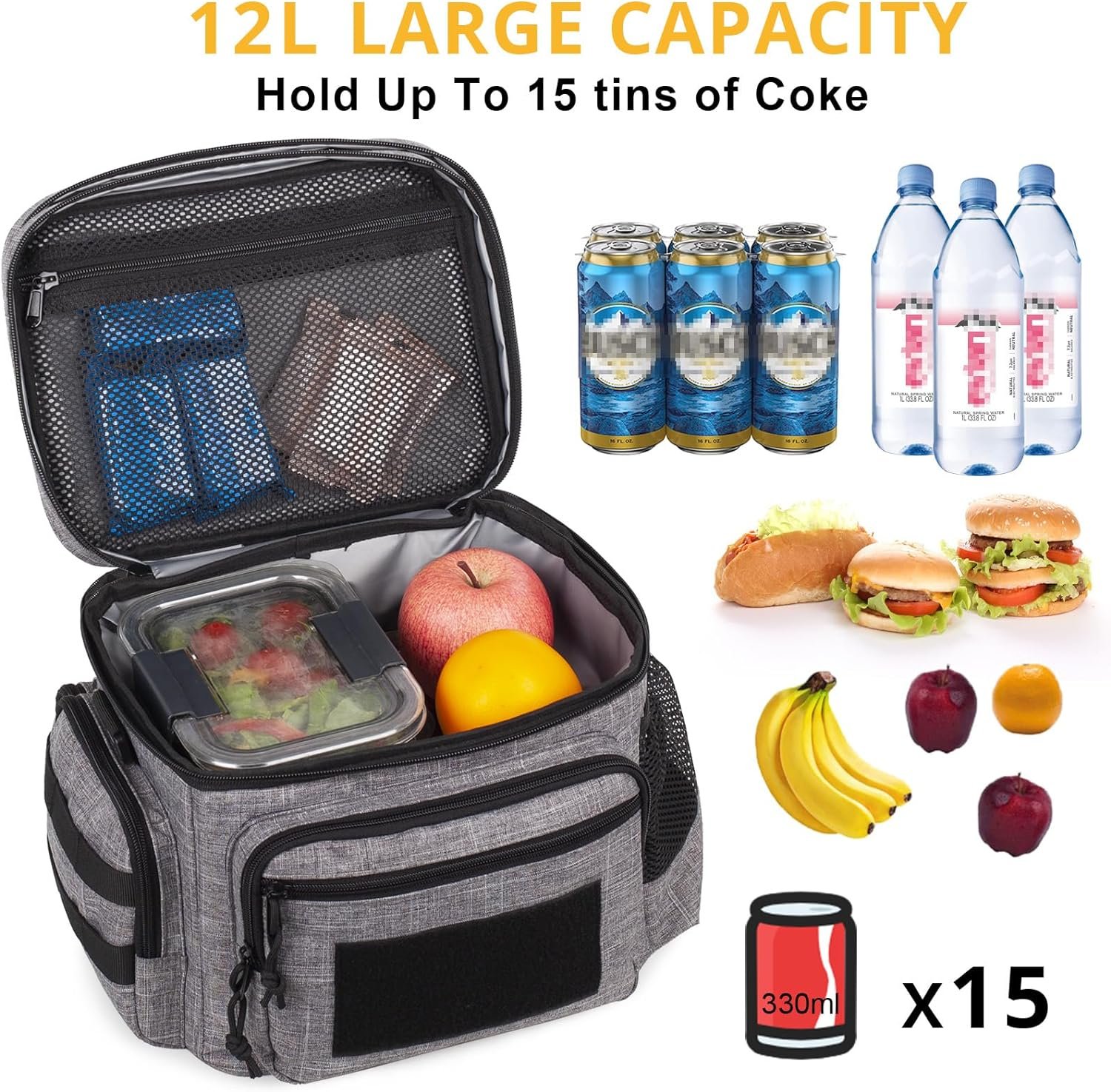 ATRIPACK Lunch Box for Men, Tactical Lunch Bag MOLLE Webbing Leakproof Insulated Large Lunch Cooler Women Adult Meal with Adjustable Shoulder Strap Durable Lunch Pail (Brown) ATRIPACK Lunch Box for Men, Tactical Lunch Bag MOLLE Webbing Leakproof Insulated Large Lunch Cooler Women Adult Meal with Adjustable Shoulder Strap Durable Lunch Pail (Brown)