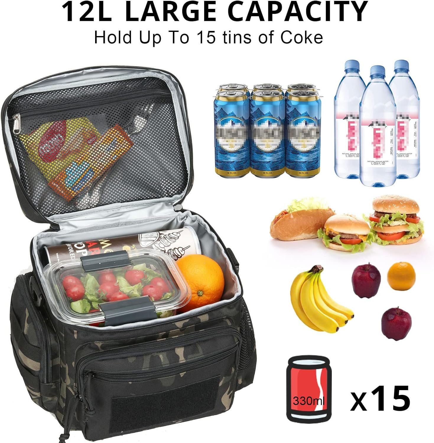 ATRIPACK Lunch Box for Men, Tactical Lunch Bag MOLLE Webbing Leakproof Insulated Large Lunch Cooler Women Adult Meal with Adjustable Shoulder Strap Durable Lunch Pail (Brown) ATRIPACK Lunch Box for Men, Tactical Lunch Bag MOLLE Webbing Leakproof Insulated Large Lunch Cooler Women Adult Meal with Adjustable Shoulder Strap Durable Lunch Pail (Brown)