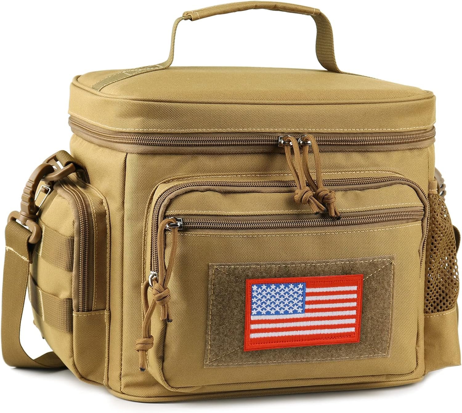 ATRIPACK Lunch Box for Men, Tactical Lunch Bag MOLLE Webbing Leakproof Insulated Large Lunch Cooler Women Adult Meal with Adjustable Shoulder Strap Durable Lunch Pail (Brown) ATRIPACK Lunch Box for Men, Tactical Lunch Bag MOLLE Webbing Leakproof Insulated Large Lunch Cooler Women Adult Meal with Adjustable Shoulder Strap Durable Lunch Pail (Brown)
