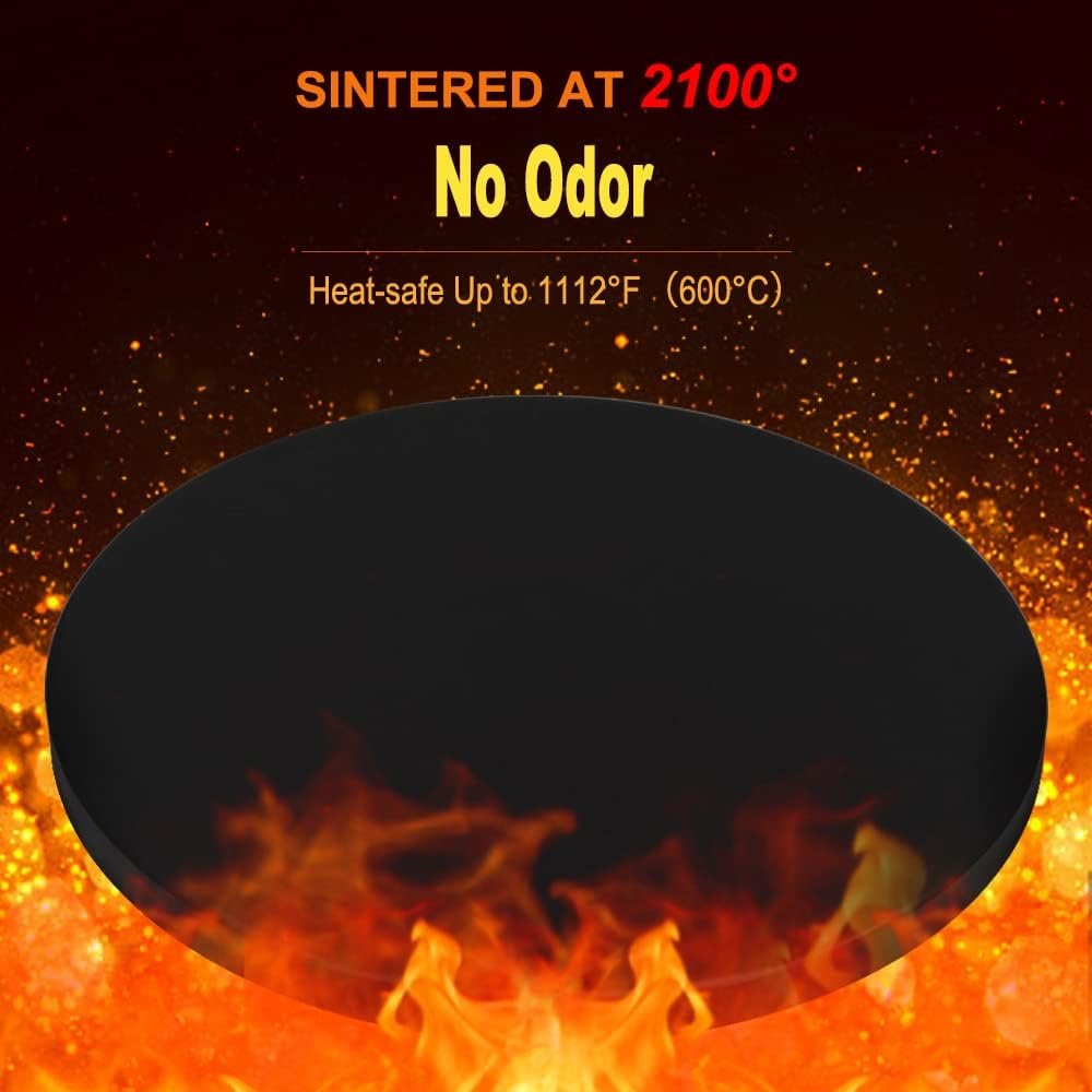 Augosta Pizza Stone for Oven and Grill, Free Wooden Pizza Peel paddle, Durable and Safe Baking Stone for grill, Thermal Shock Resistant cooking stone, 15 x 12 Inch