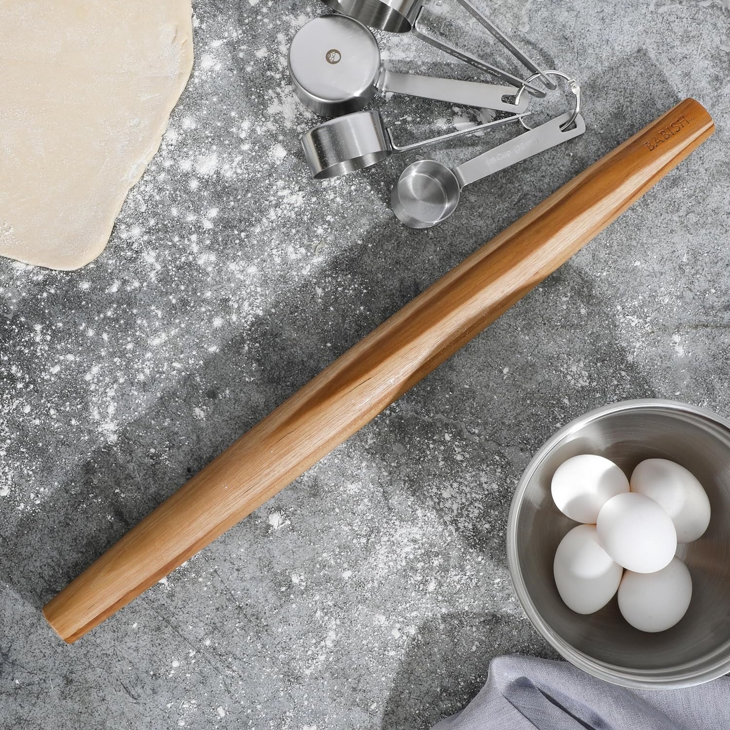 Babish Teak Wood 21 Inch Rolling Pin