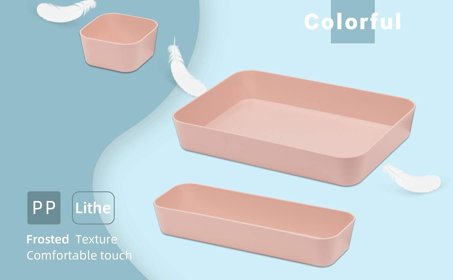 Backerysupply Set Of 12 Pink Color Plastic Desk Drawer Organizers For Makeup Bathroom Office Kitchen Vanity Drawer Storage Box Container Backerysupply Set Of 12 Pink Color Plastic Desk Drawer Organizers For Makeup Bathroom Office Kitchen Vanity Drawer Storage Box Container