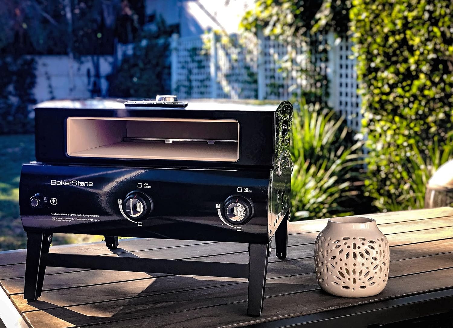 BakerStone Pizza Oven with Portable Gas Grill Outdoor Propane Pizza Ovens Camping Grill Kit with Wood Pizza Peel/Paddle, Pizza Turner BakerStone Pizza Oven with Portable Gas Grill Outdoor Propane Pizza Ovens Camping Grill Kit with Wood Pizza Peel/Paddle, Pizza Turner