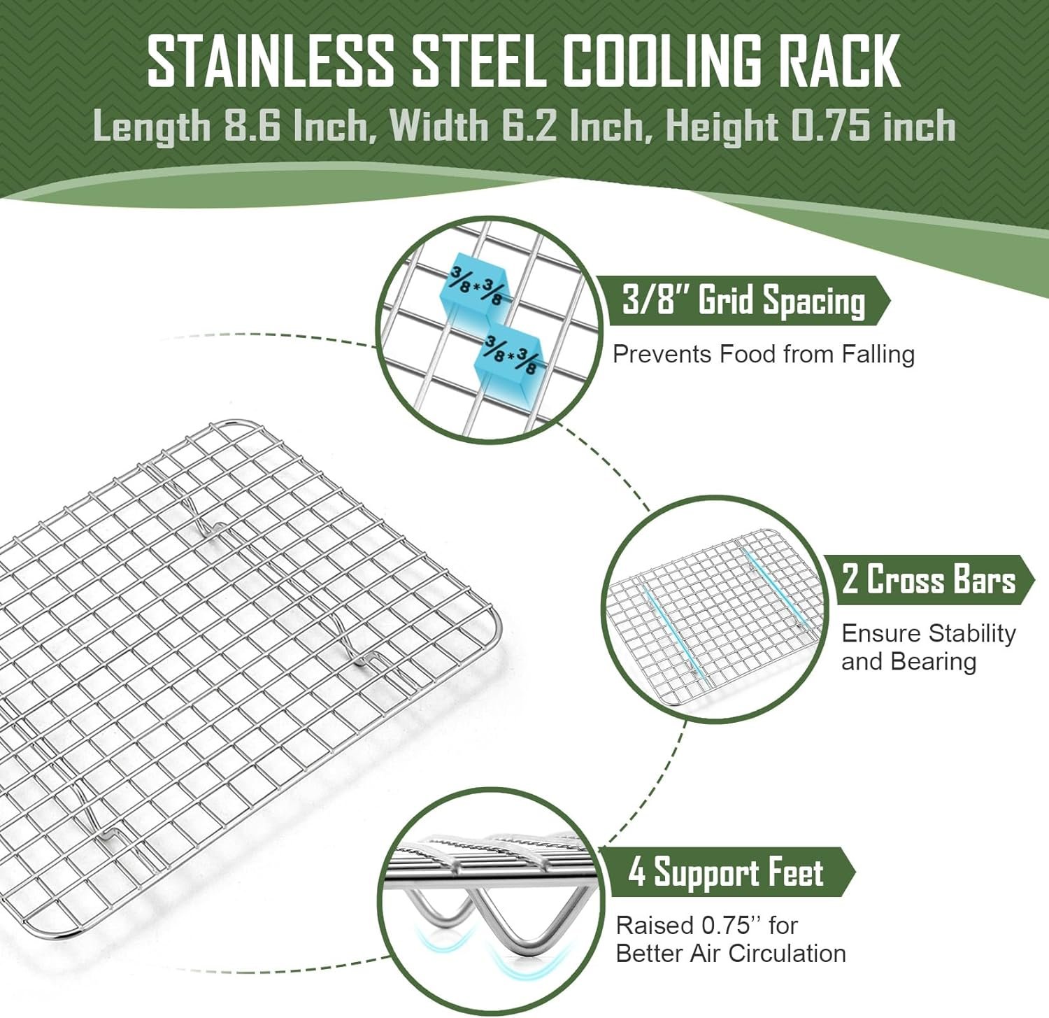 Baking Sheet Pan with Rack Set(2 Pans  2 Racks), Joyfair 16 Inch Stainless Steel Cookie Sheets with Cooling Racks, Non-toxic  Commercial Grade, Extra Thick  Rolled Rim, Rust-free  Dishwasher Safe Baking Sheet Pan with Rack Set(2 Pans  2 Racks), Joyfair 16 Inch Stainless Steel Cookie Sheets with Cooling Racks, Non-toxic  Commercial Grade, Extra Thick  Rolled Rim, Rust-free  Dishwasher Safe
