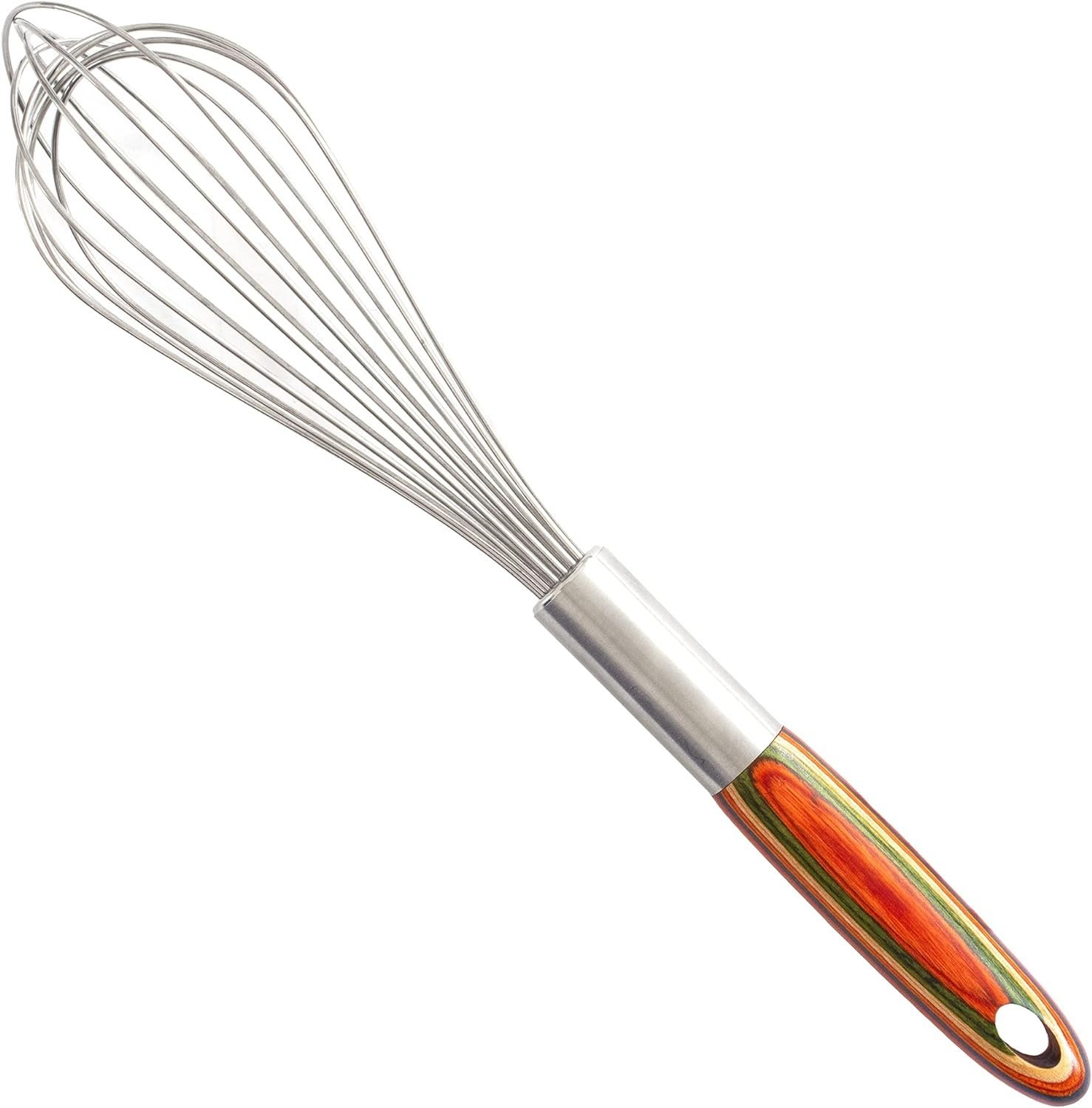 Baltique Marrakesh Collection Balloon Whisk, Stainless Steel with Ergonomic Wooden Handle, 11