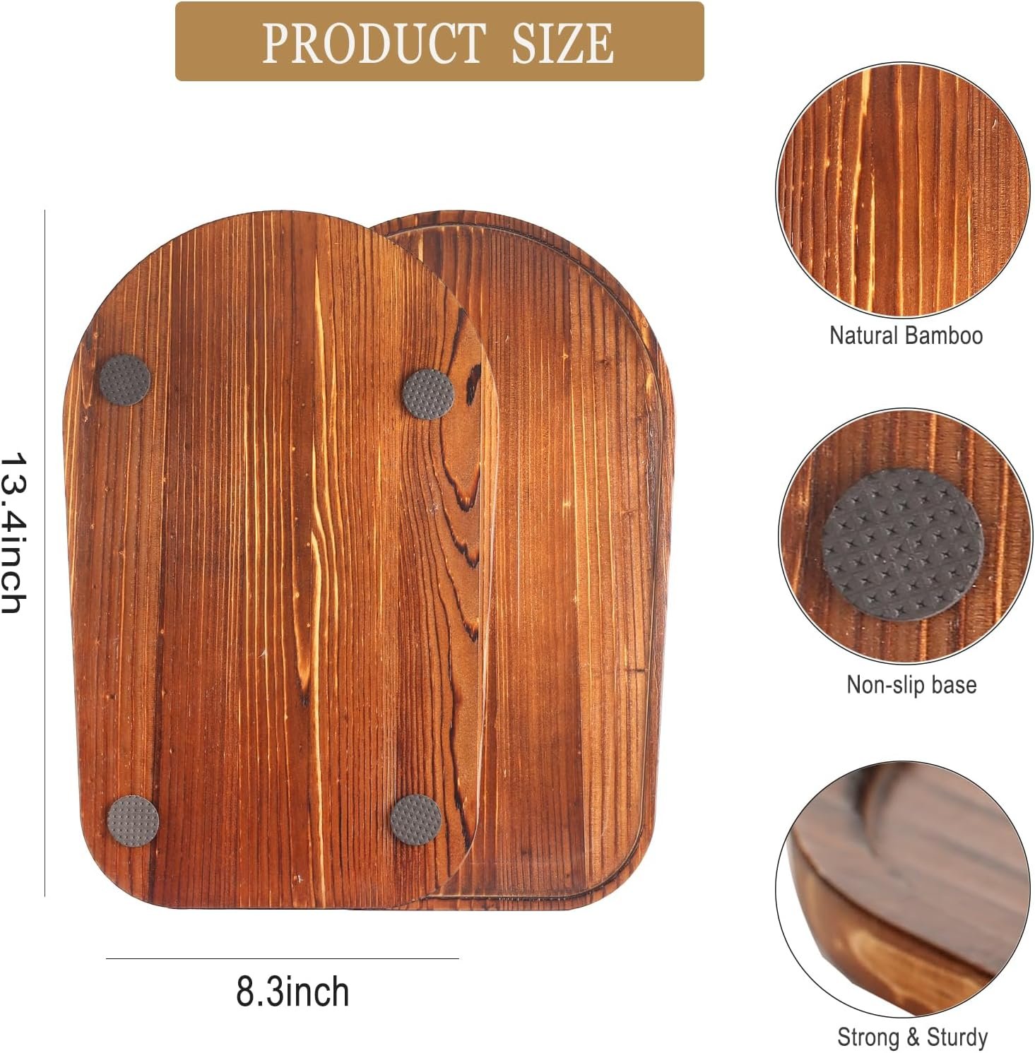 Bamboo Mixer Slider Mat Compatible with 4.5-5Qt Stand Mixer, Kitchen Mixer Appliance Mover Sliding Mat, Kitchen Stand Mixer Mat Accessories(Brown)