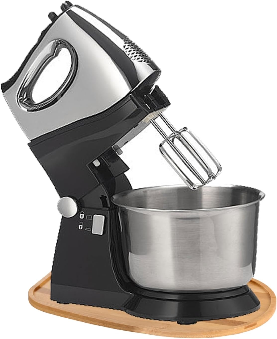 Bamboo Mixer Slider Mat Compatible with 4.5-5Qt Stand Mixer, Kitchen Mixer Appliance Mover Sliding Mat, Kitchen Stand Mixer Mat Accessories(Brown)