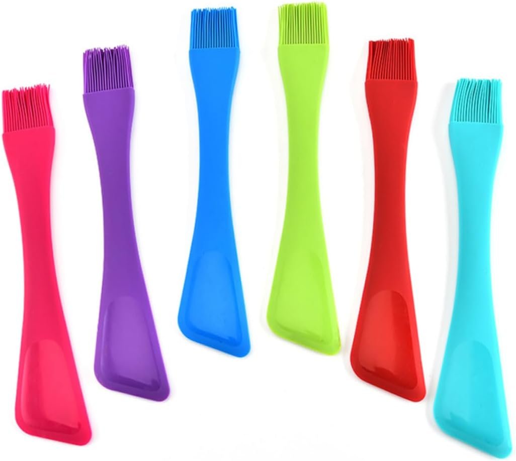 BBQ Basting Brush Baking Cake Brush 2pcs Kitchen Gadget Baking Spatula Non Stick Turkey Baster Nonstick Butter Silicone Spatula Purple Barbecue Brush Silicone Basting Brush