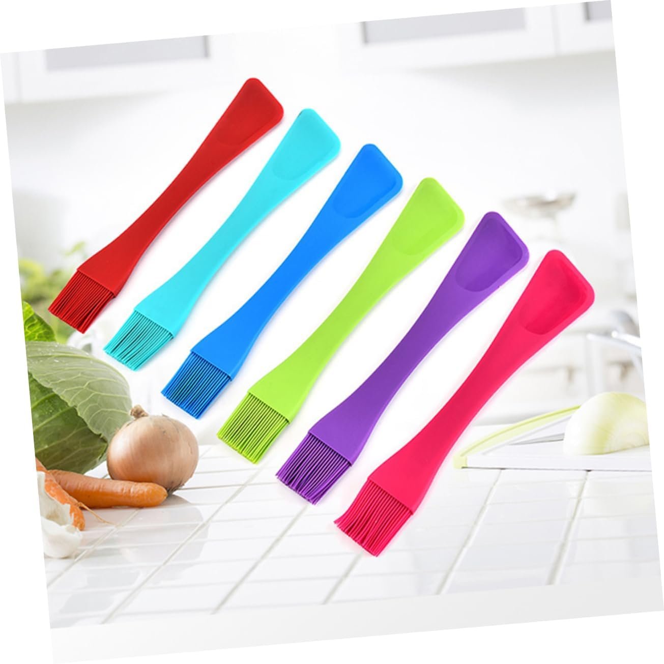 BBQ Basting Brush Baking Cake Brush 2pcs Kitchen Gadget Baking Spatula Non Stick Turkey Baster Nonstick Butter Silicone Spatula Purple Barbecue Brush Silicone Basting Brush