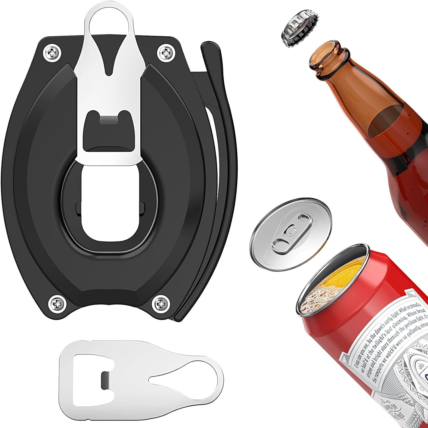 Beer Can Opener - Soda Can Opener Tool - Lid Remover - Handheld Safety Manual Can Opener, Pop Can Opener