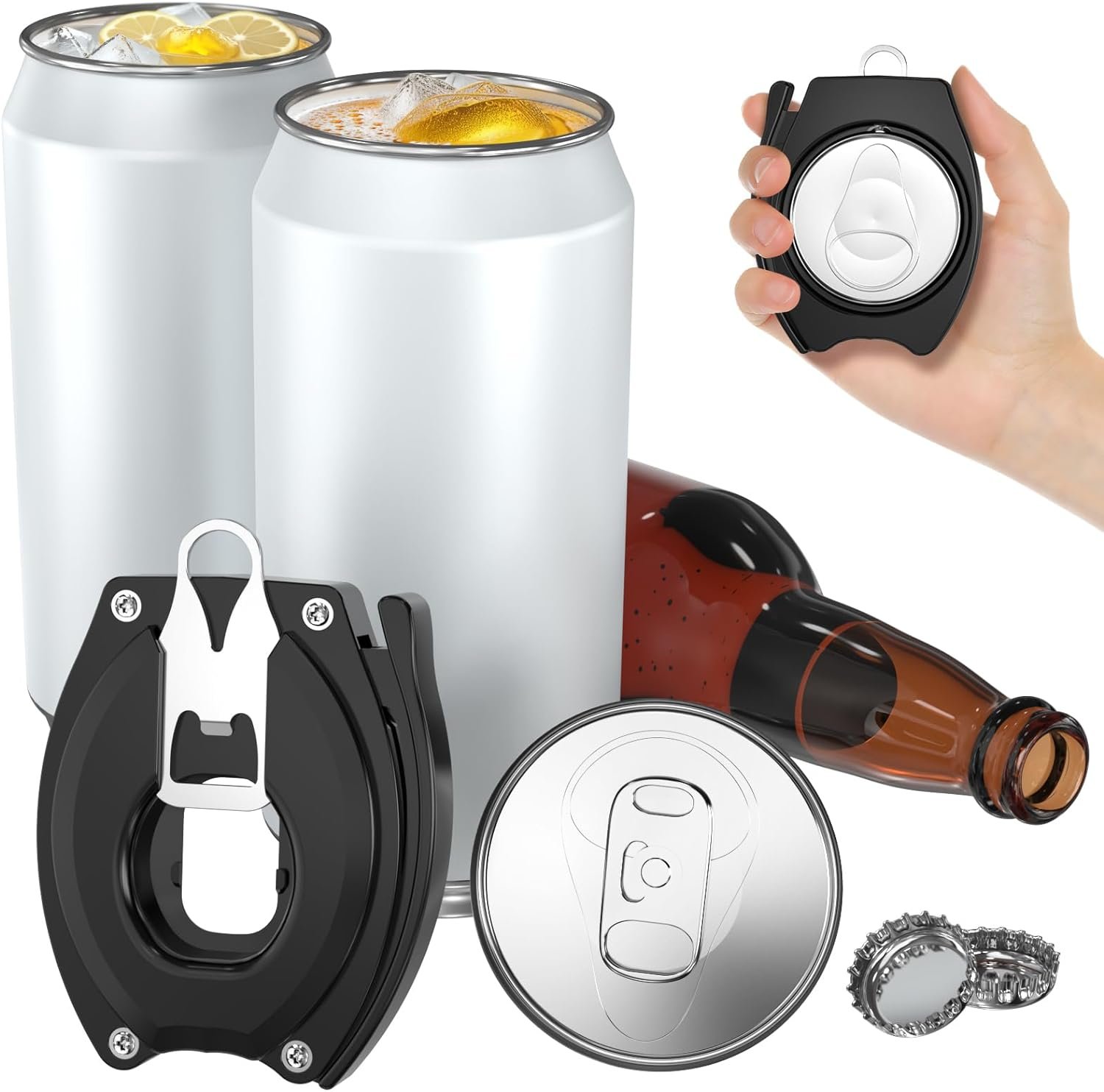 Beer Can Opener - Soda Can Opener Tool - Lid Remover - Handheld Safety Manual Can Opener, Pop Can Opener