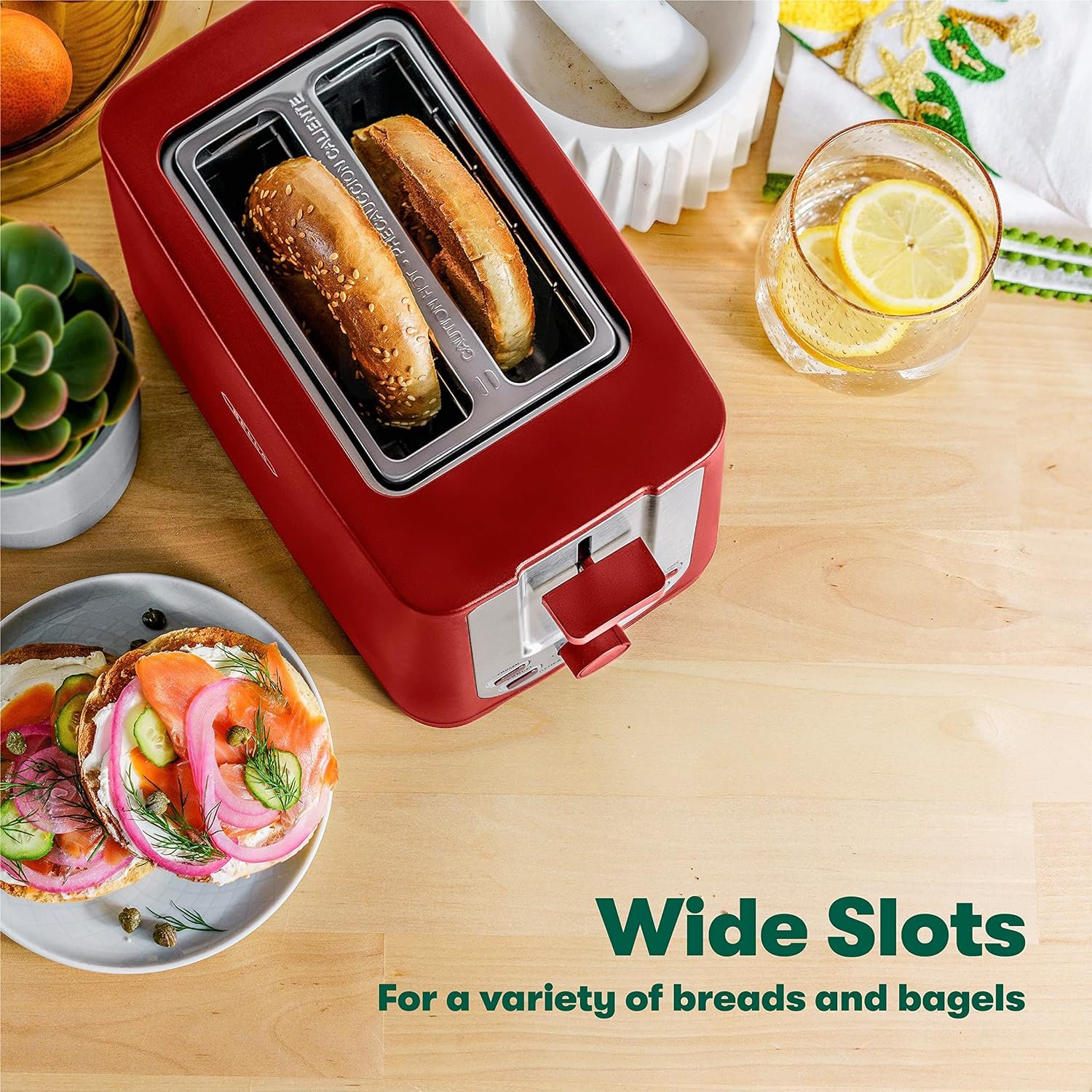 BELLA 2 Slice Toaster with Auto Shut Off - Extra Wide Slots  Removable Crumb Tray and Cancel, Defrost  Reheat Function - Toast Bread, Bagel  Waffle, Black