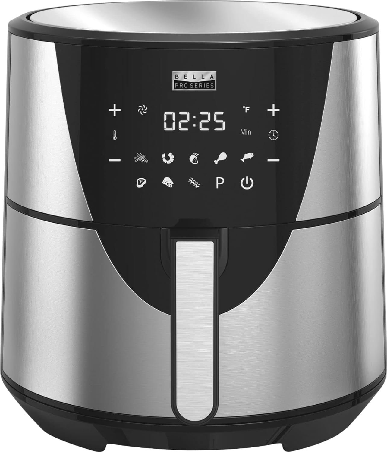Bella Pro Series 8qt Touchscreen Digital Air Fryer, Stainless Steel Bella Pro Series 8qt Touchscreen Digital Air Fryer, Stainless Steel